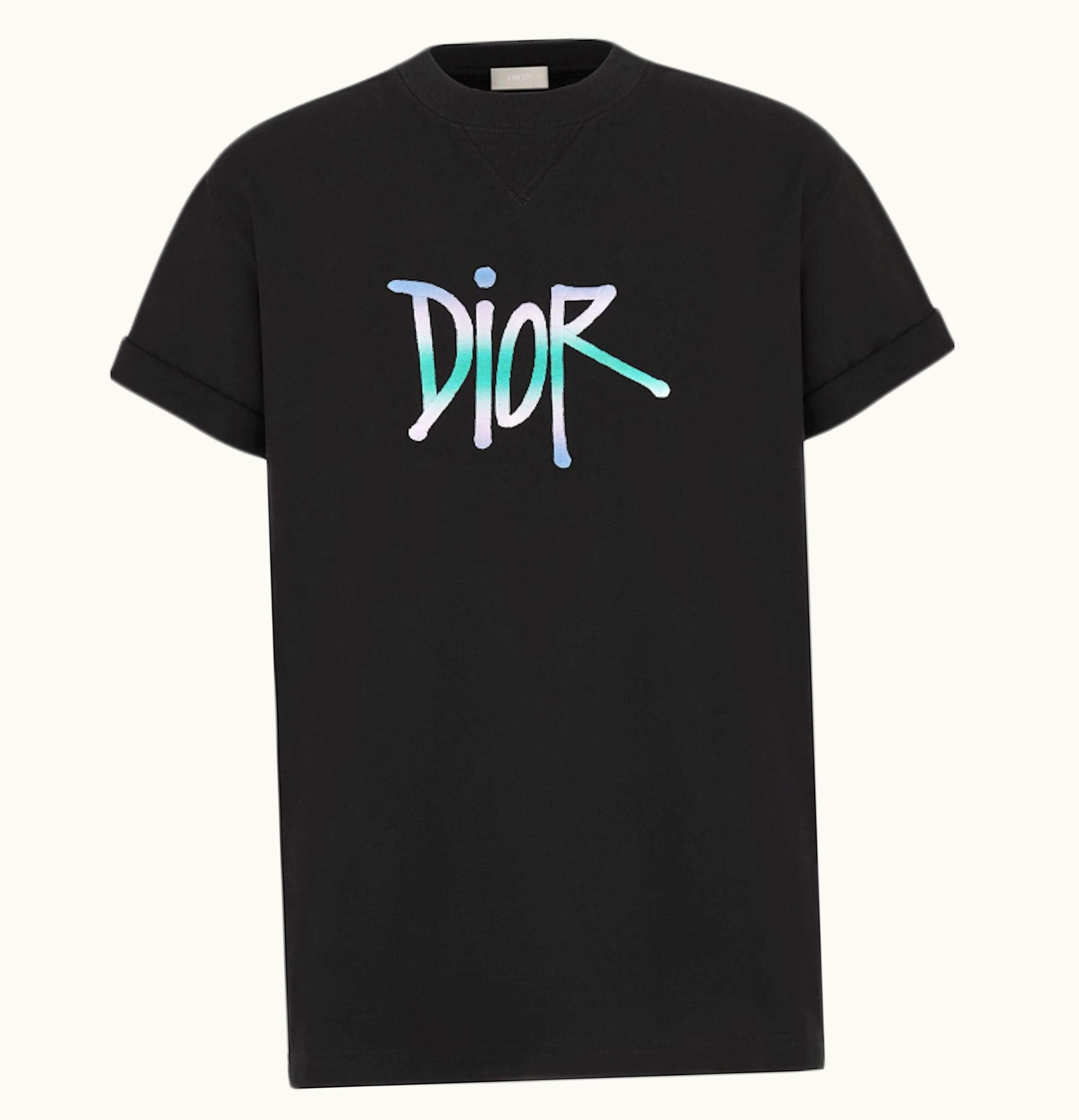 Dior Dior And Shawn Oversized Logo T Shirt Black