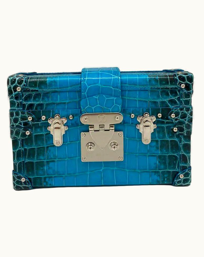 Louis Vuitton Louis Vuitton Petite Malle Blue - Sahara Alligator