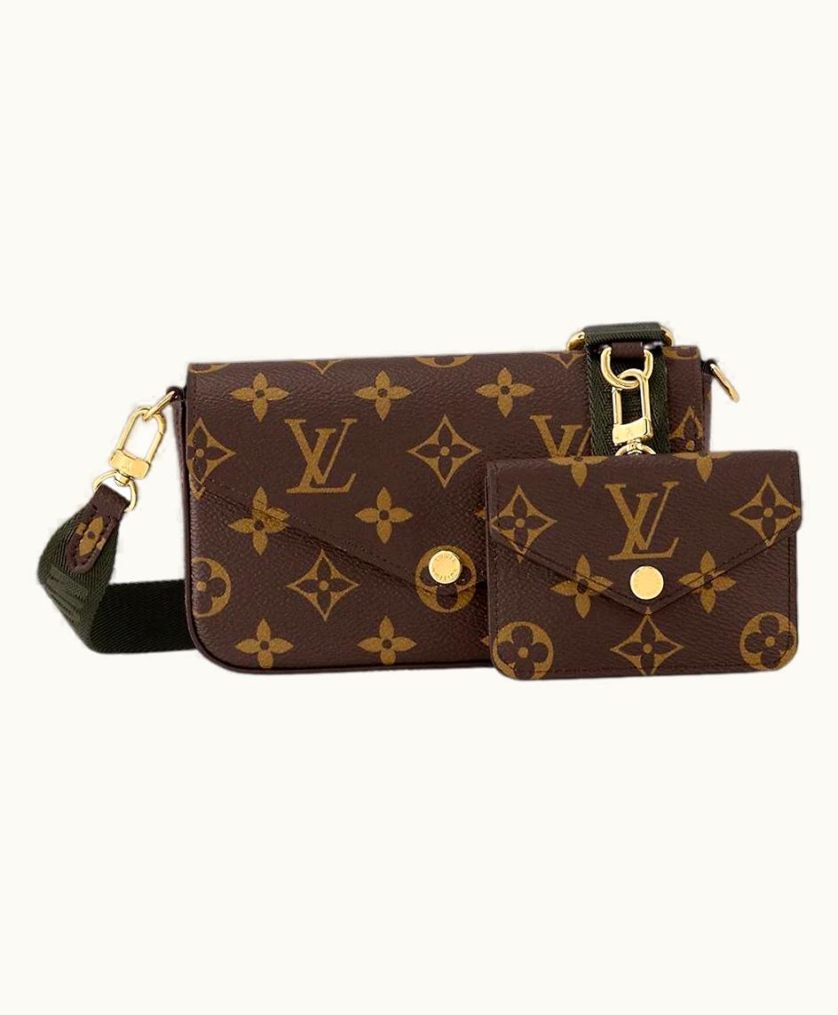 Louis Vuitton Louis Vuitton Khaki Green Félicie Strap & Go