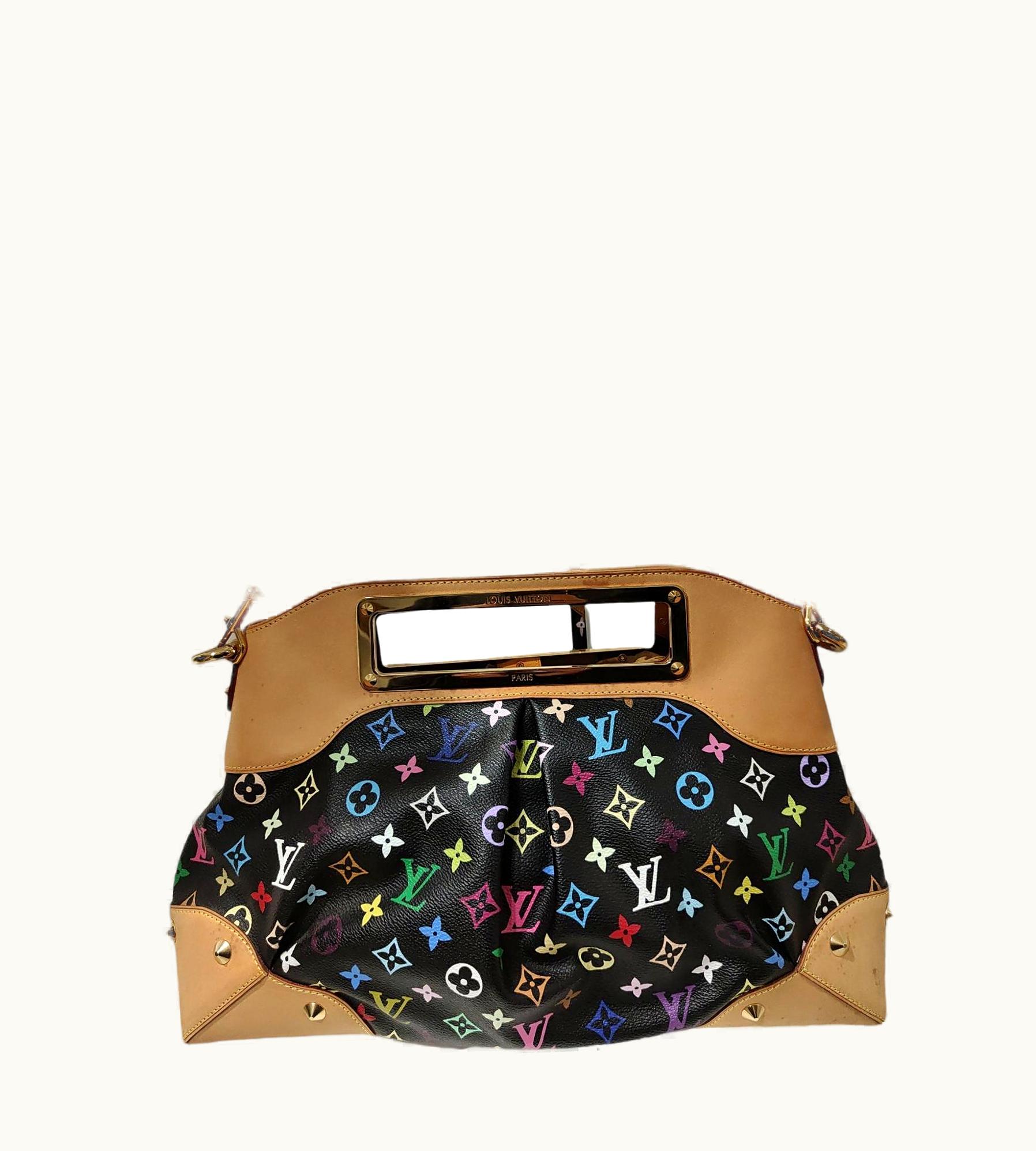 Louis Vuitton Judy Black Multicoloured Logo Shoulder Bag
