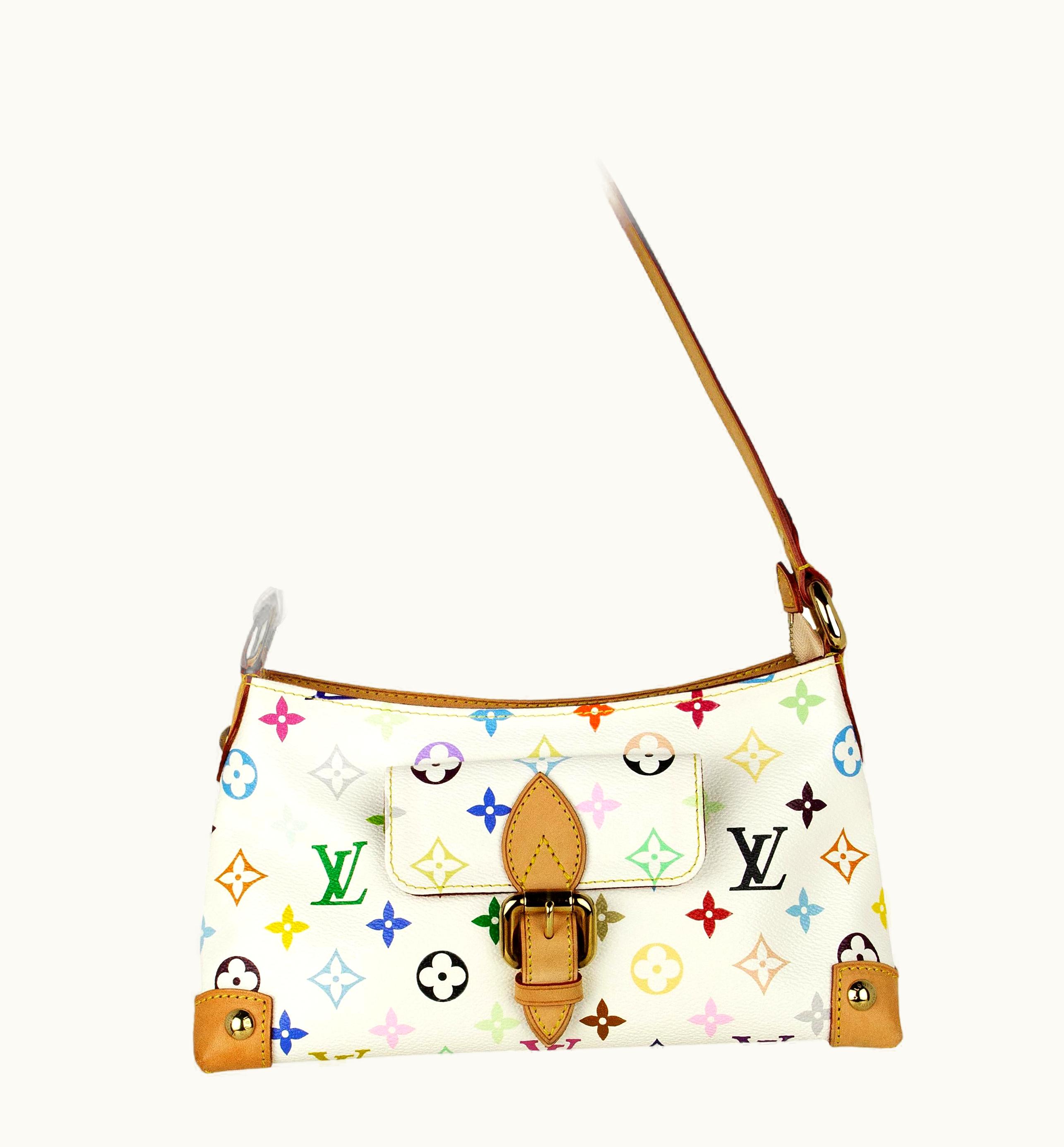 Louis Vuitton White Multicolor Monogram Eliza Shoulder Bag