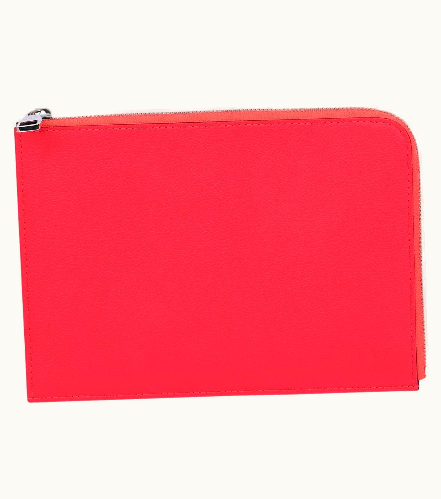 Louis Vuitton Poppy Calfskin Leather Pochette Jules Pm