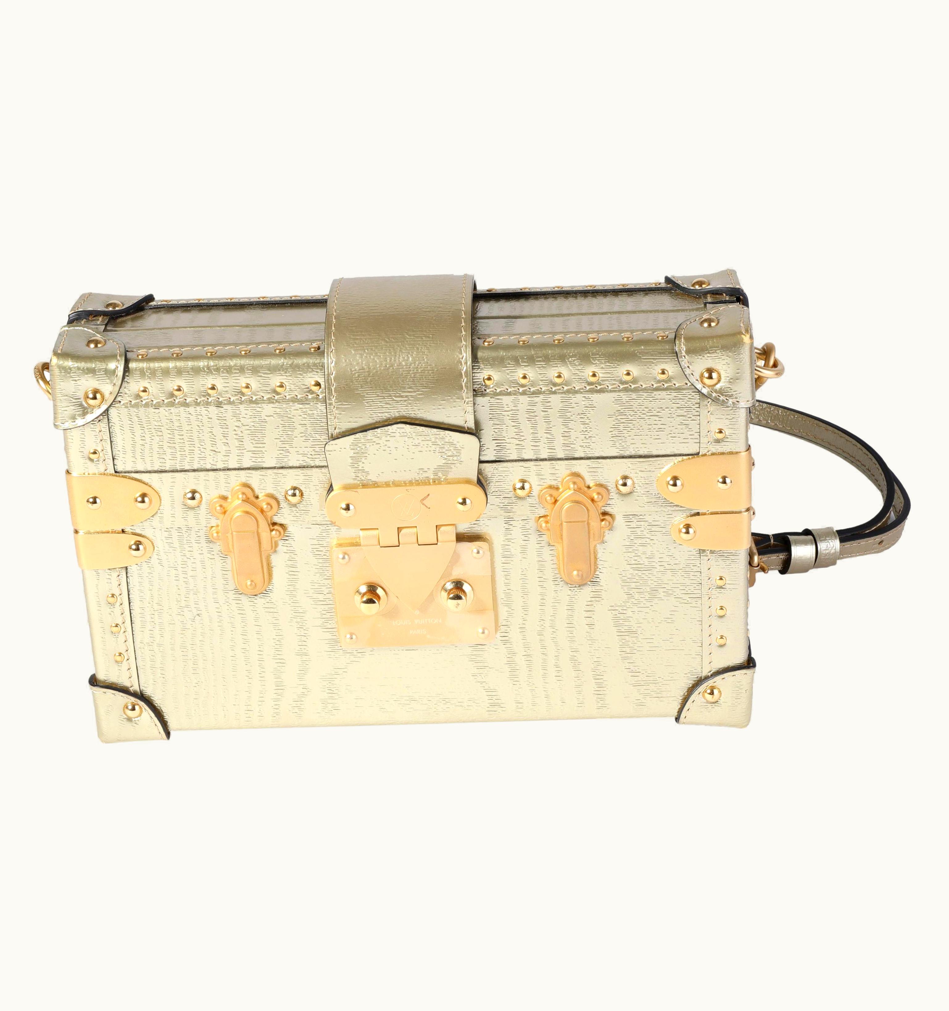 Louis Vuitton Gold Grain De Bois Petite Malle UZ0581108