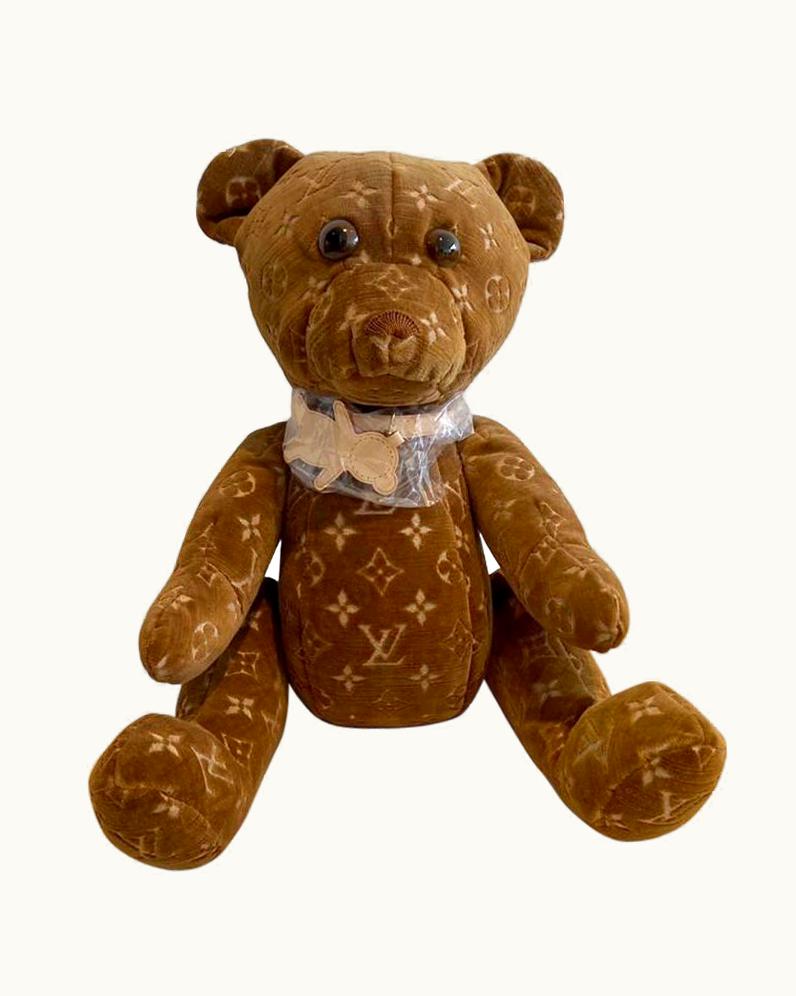 Louis Vuitton Doudou Brown Velour Monogram Teddy Bear