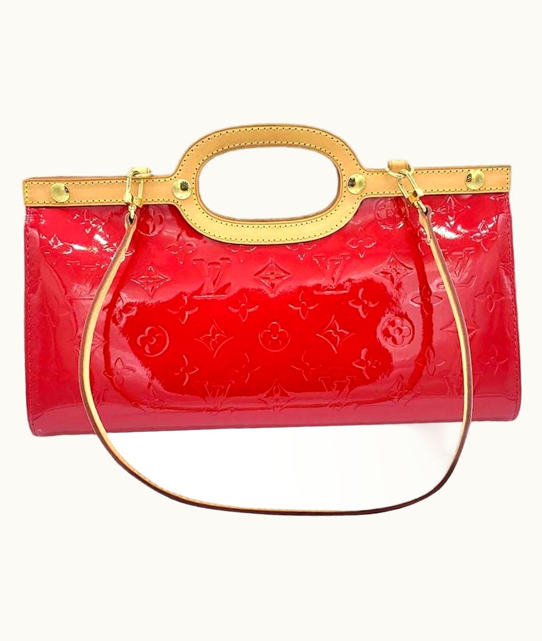 Louis Vuitton Red Monogram Vernis Roxbury Drive Bag