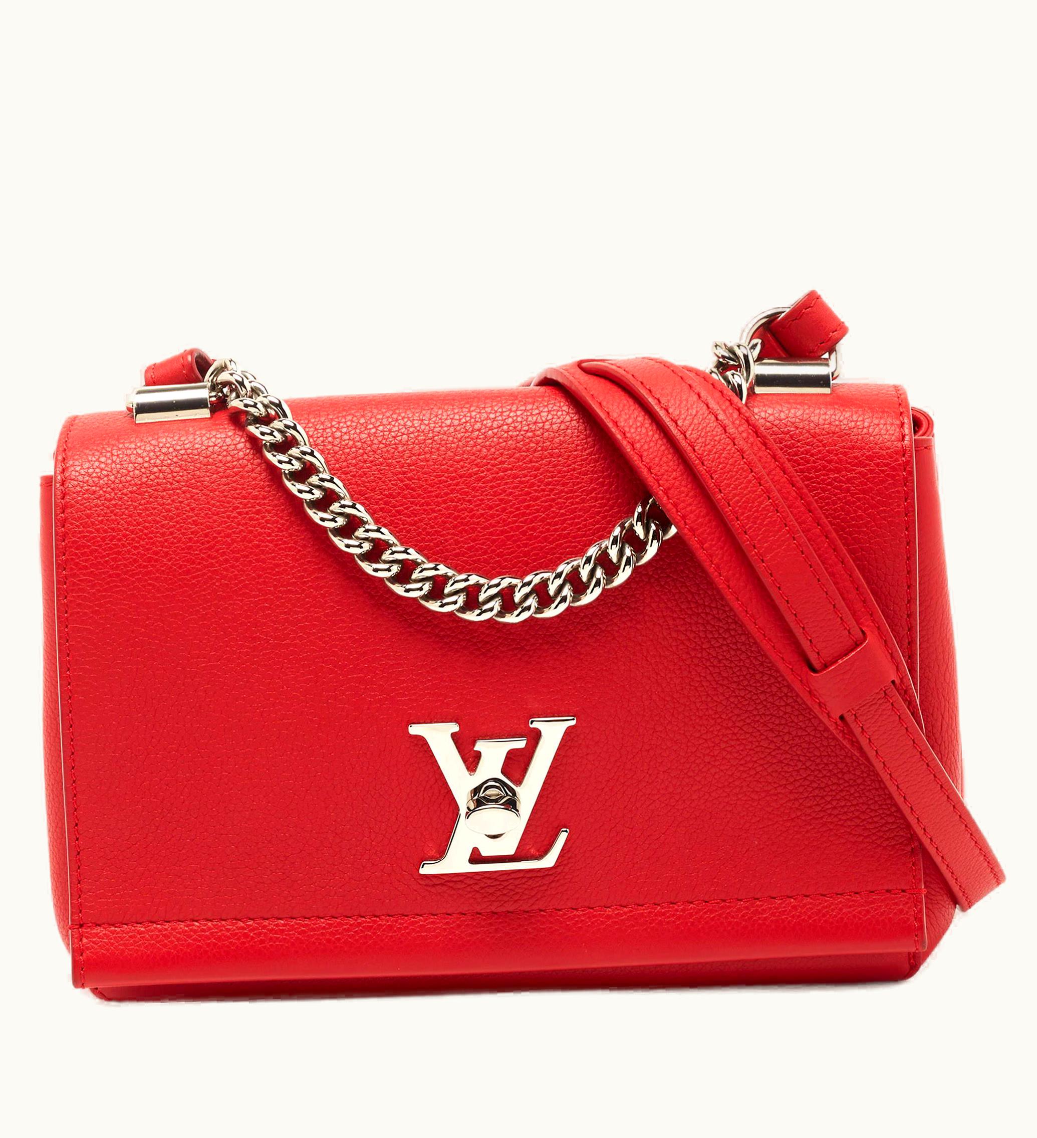 Louis Vuitton Rubis Leather Lockme II Bb Bag