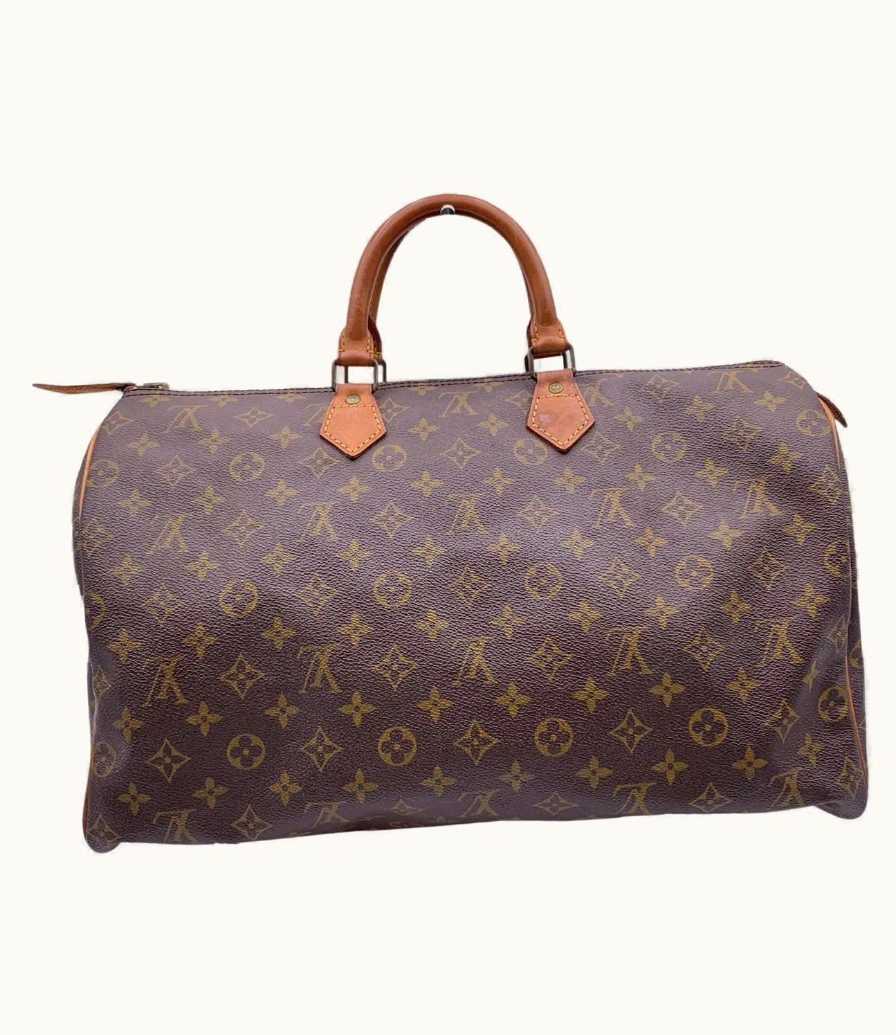 Louis Vuitton Vintage Canvas Brown Monogram Speedy 40 Bag Satchel