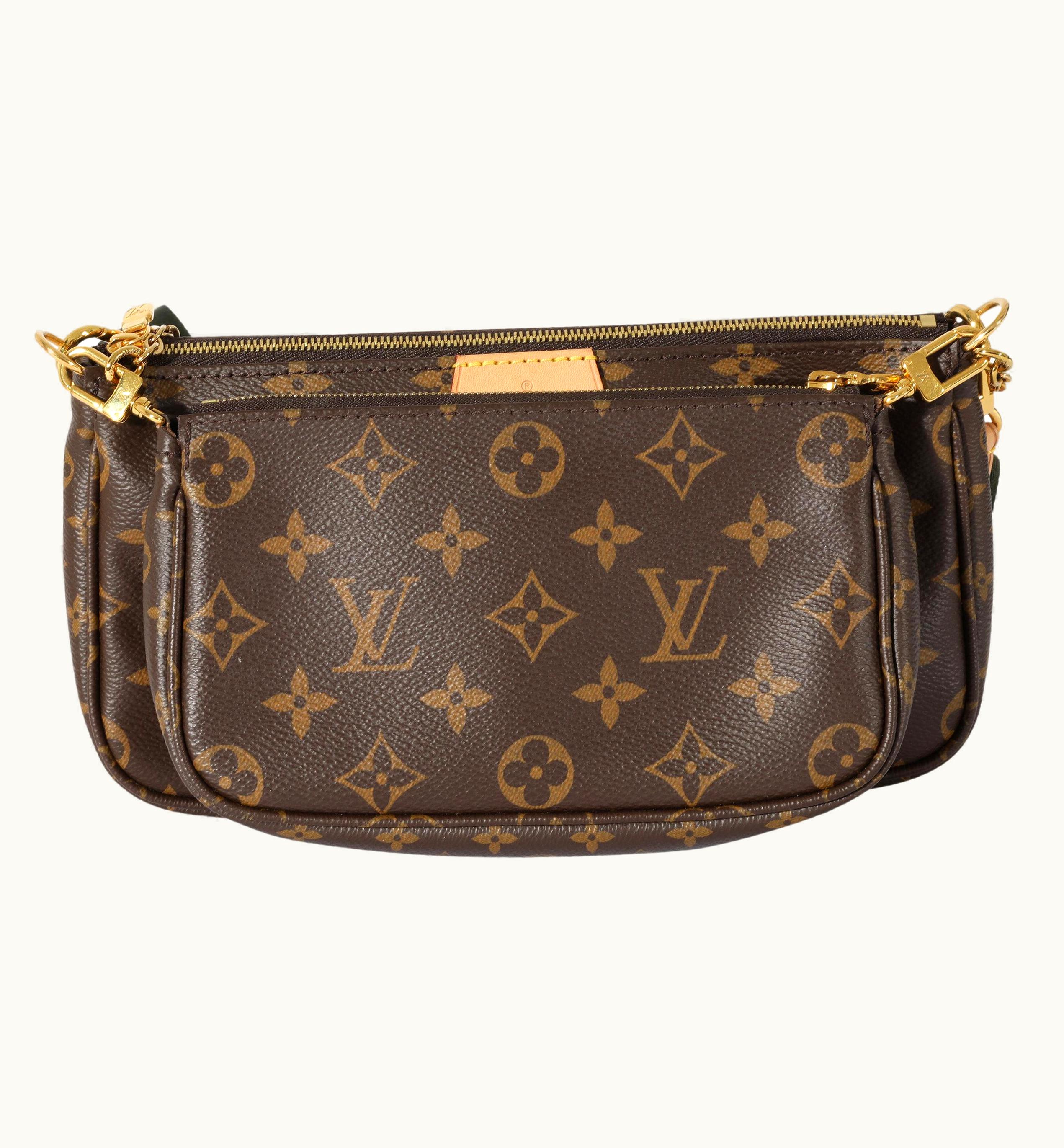Louis Vuitton Canvas Monogram Khaki Multi Pochette Accessoires