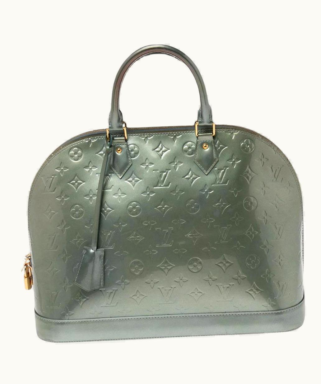 Louis Vuitton Givre Monogram Vernis Alma Gm Bag