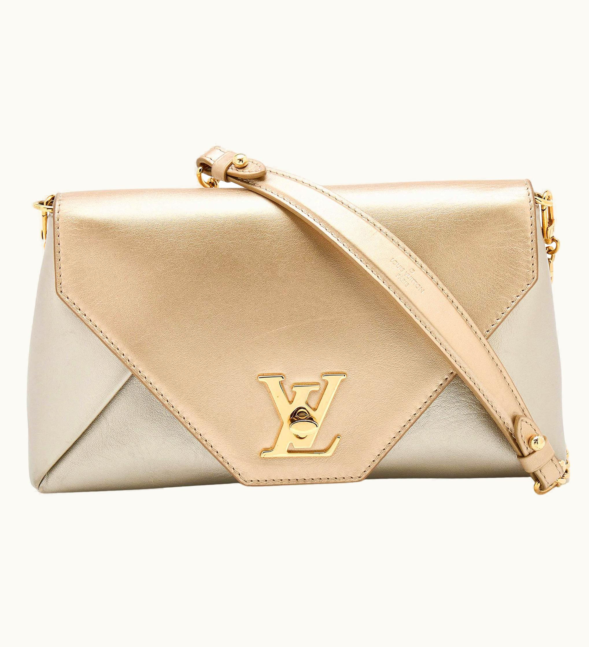 Louis Vuitton Metallic Gold Leather Love Note Bag