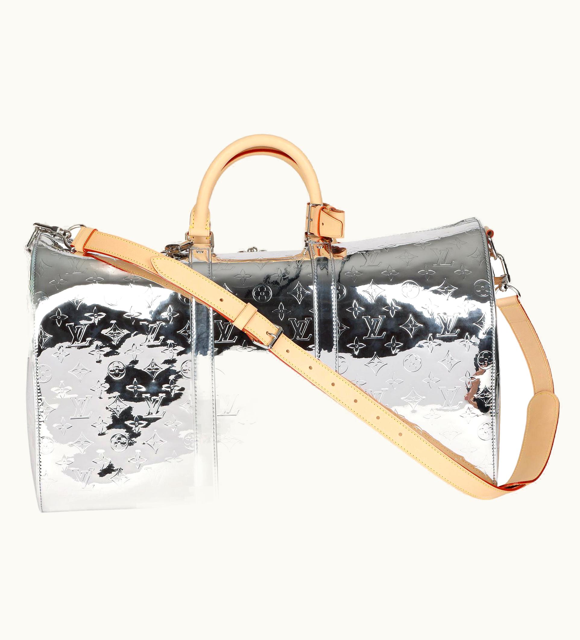 Louis Vuitton Silver Monogram Mirror Keepall 50 Bandouliere