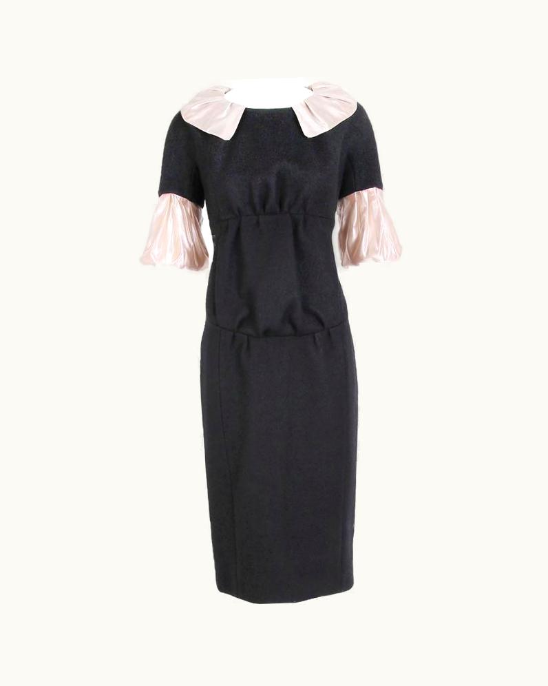 Louis Vuitton By Marc Jacobs Black Wool Dress