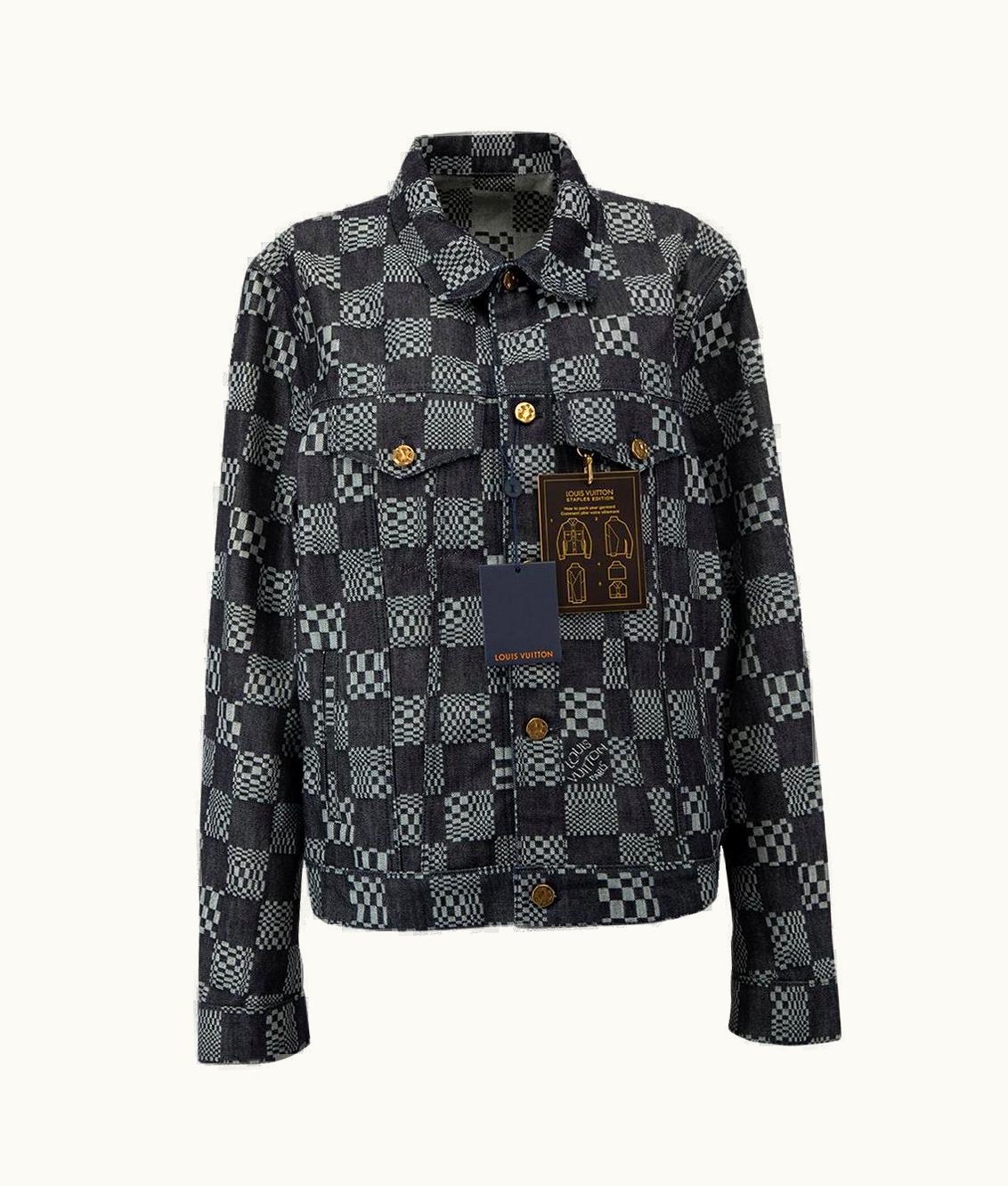 Louis Vuitton Women' Blue Distorted Damier Denim Jacket UZ0581276