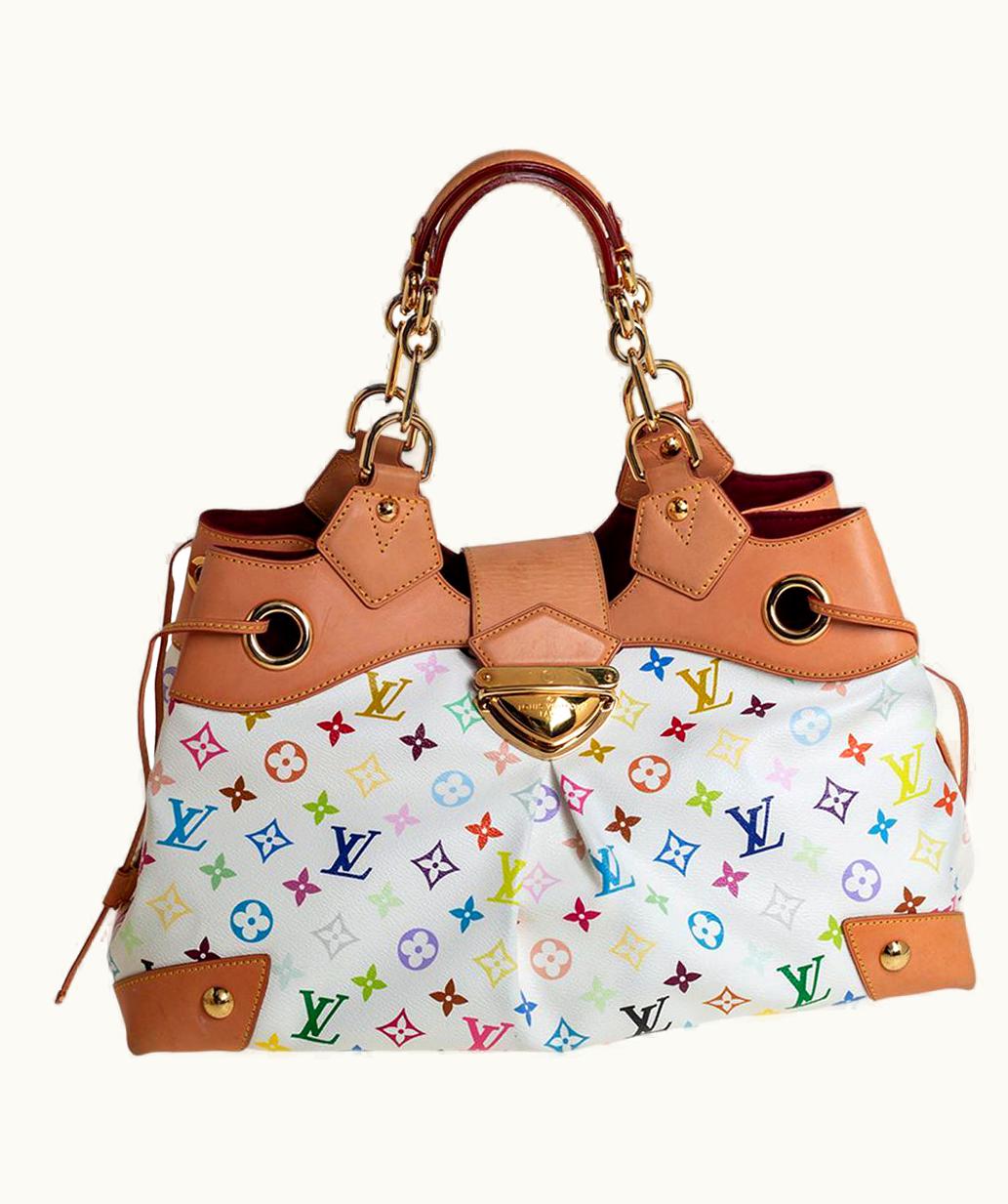 Louis Vuitton White Multicolor Monogram Canvas Ursula Bag