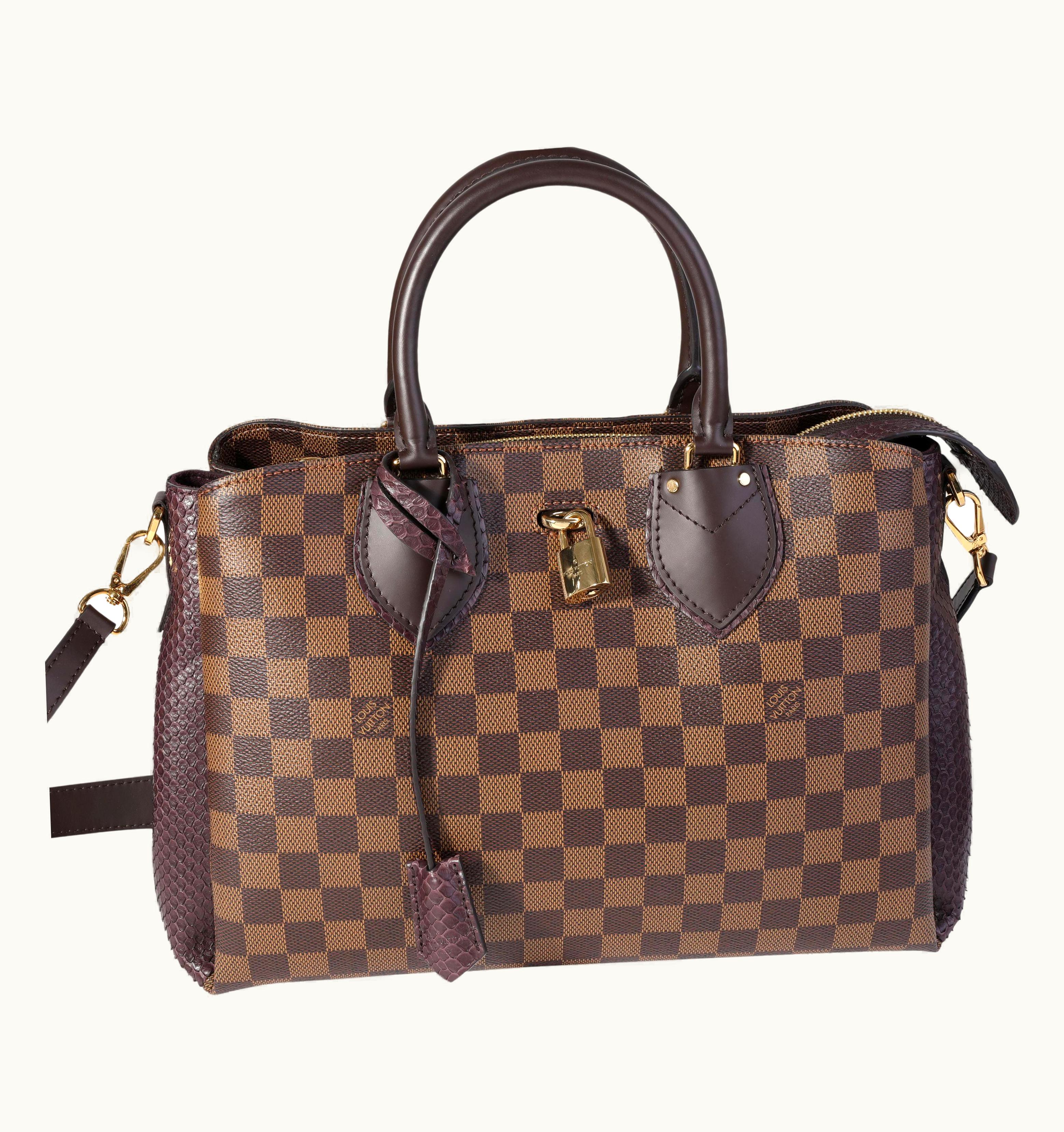 Louis Vuitton Damier Ebene & Purple Python Normandy Bag UZ0581296