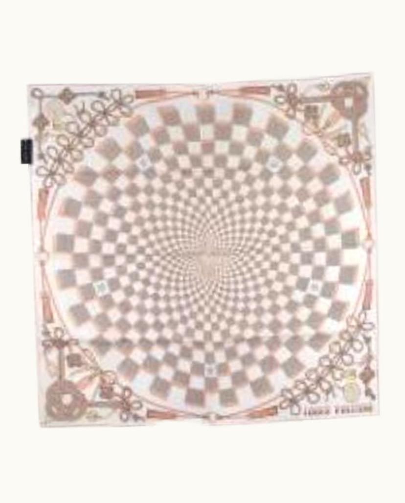 Louis Vuitton Nude Silk Damier Infinity Square 90x90 UZ0581298