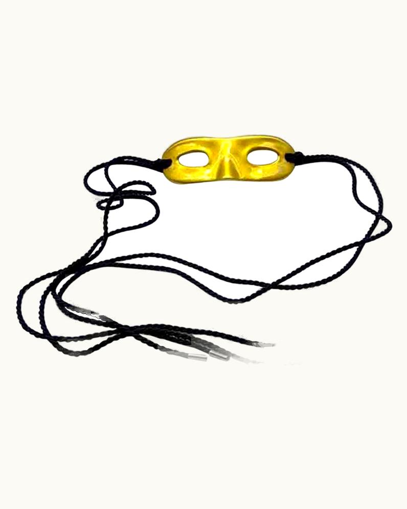 Louis Vuitton Gold Metal Mask Hat Head Band