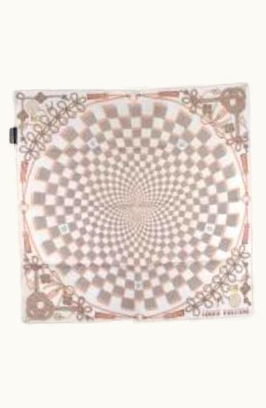 Louis Vuitton Nude Silk Damier Infinity Square 90x90 UZ0581300