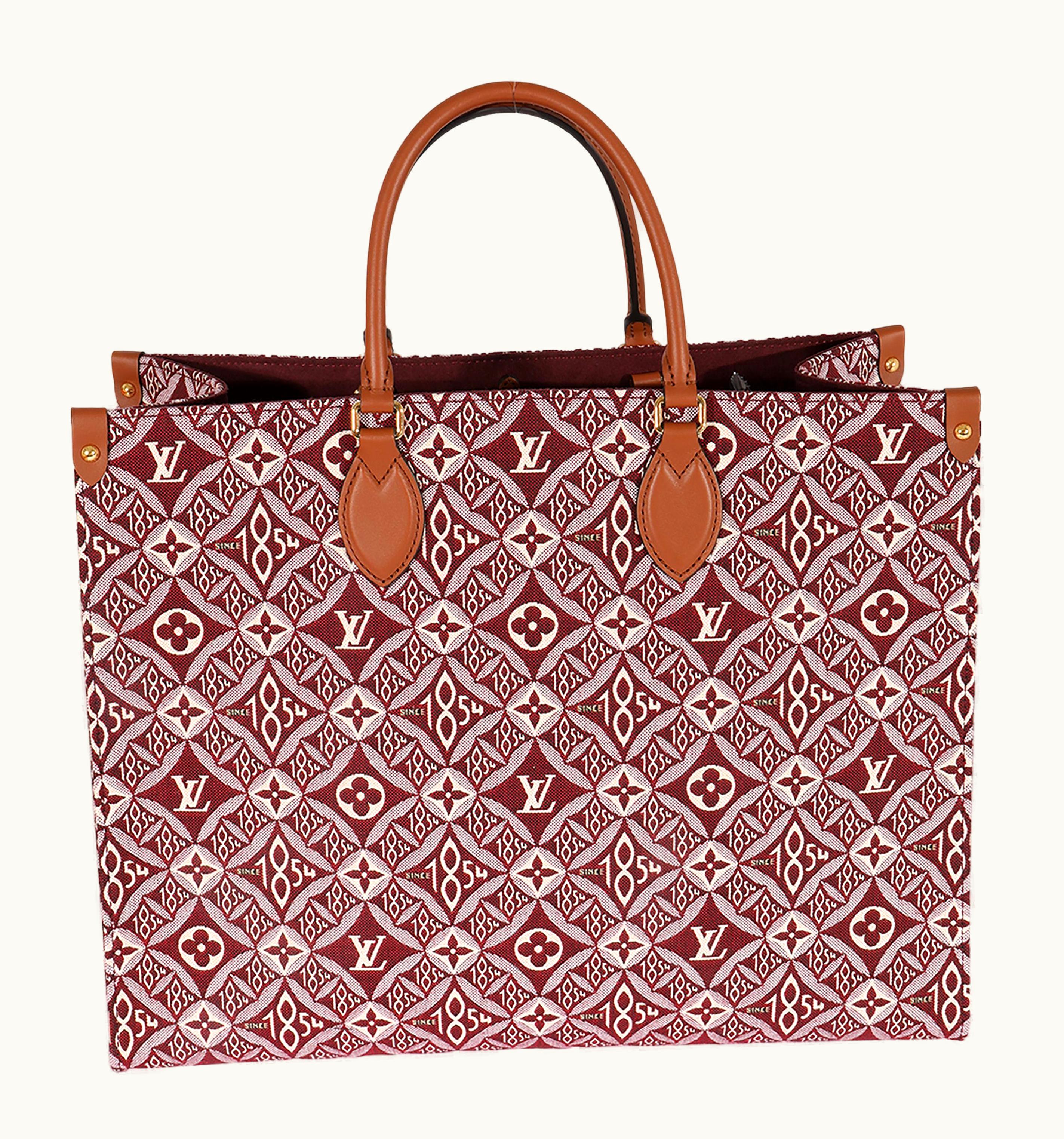 Louis Vuitton Bordeaux Jacquard Since 1854 Onthego Gm
