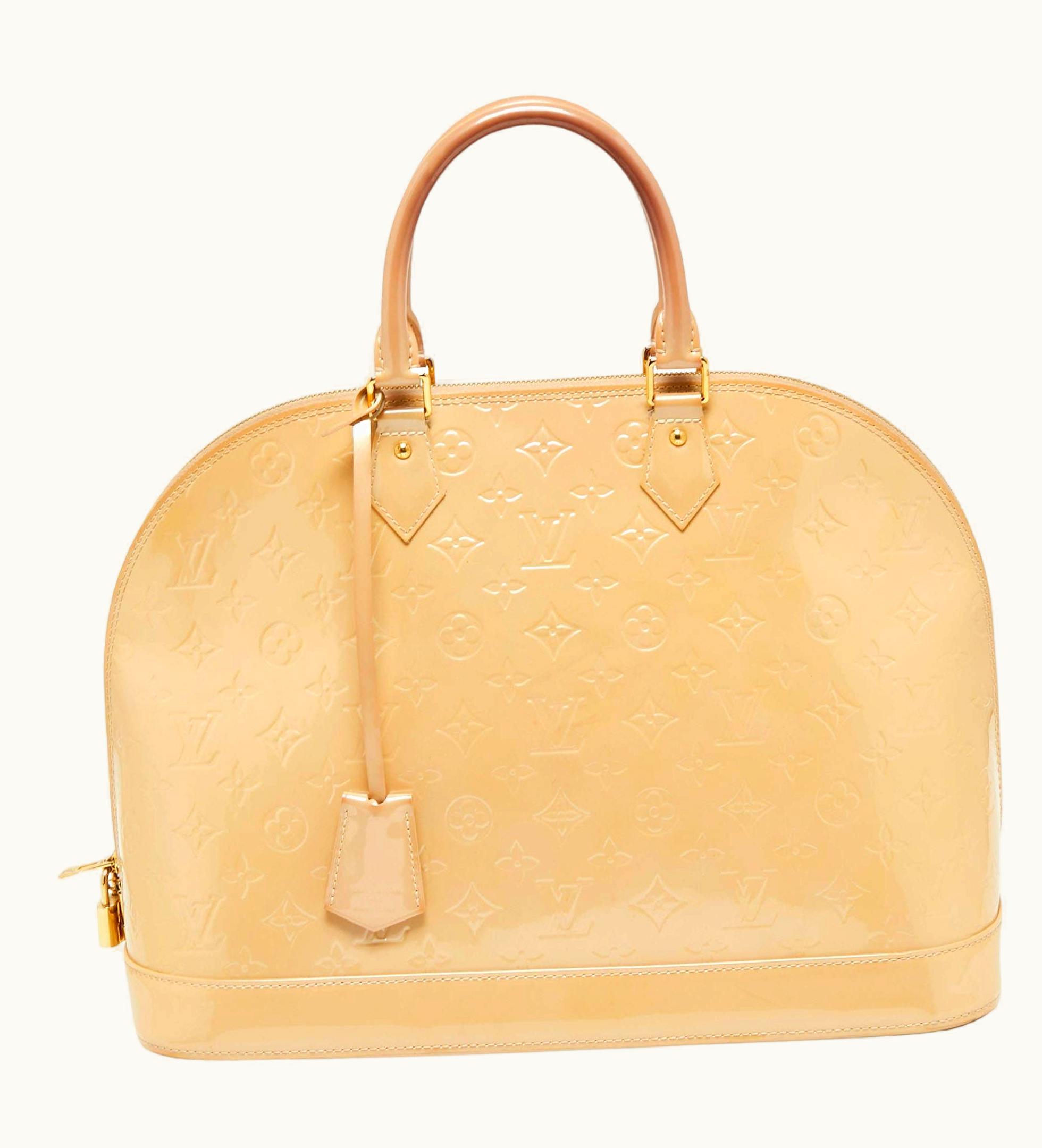 Louis Vuitton Noisette Monogram Vernis Alma Gm Bag