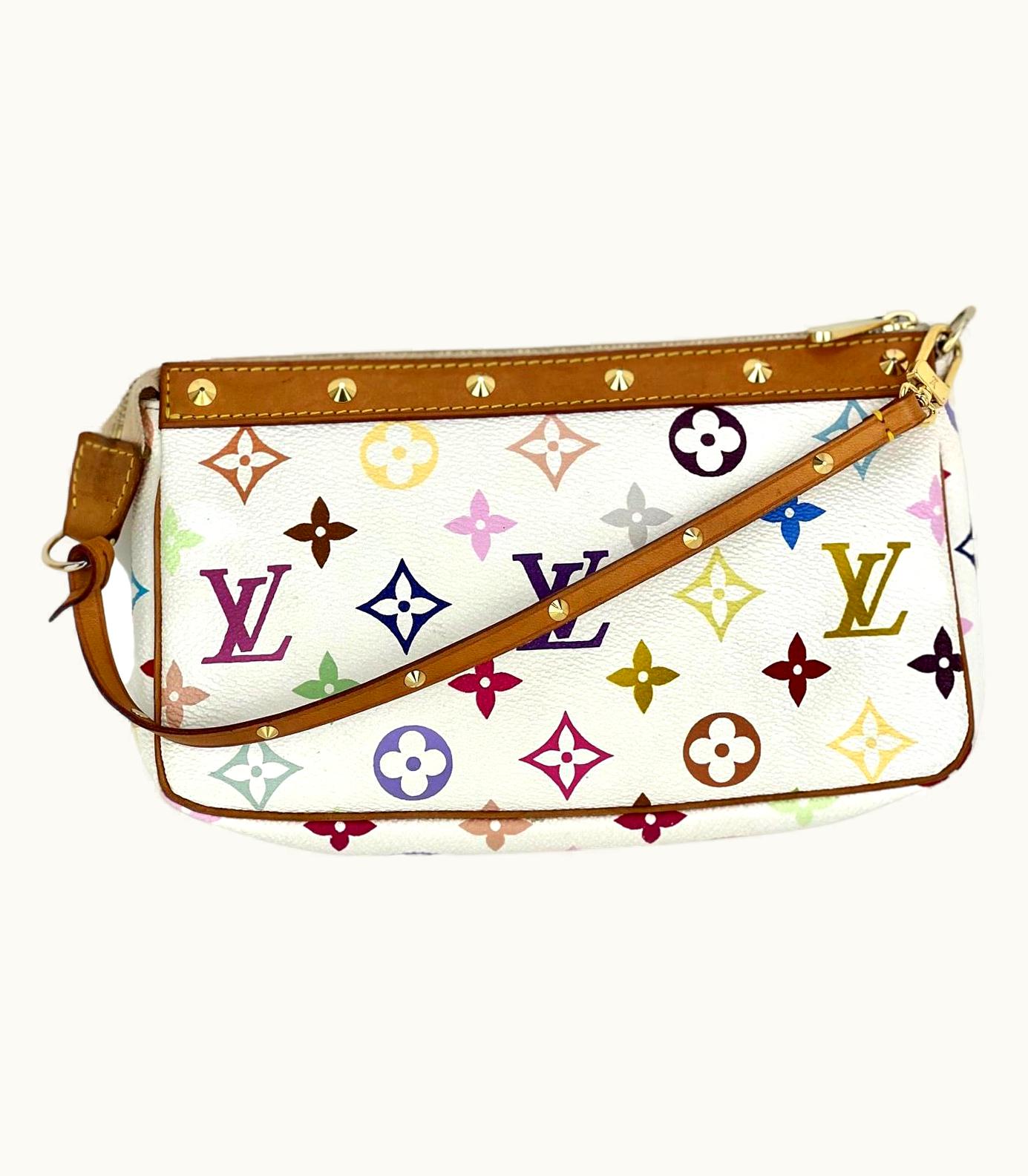 Louis Vuitton Pochette Accessories White Multicolor Monogram Crossbody