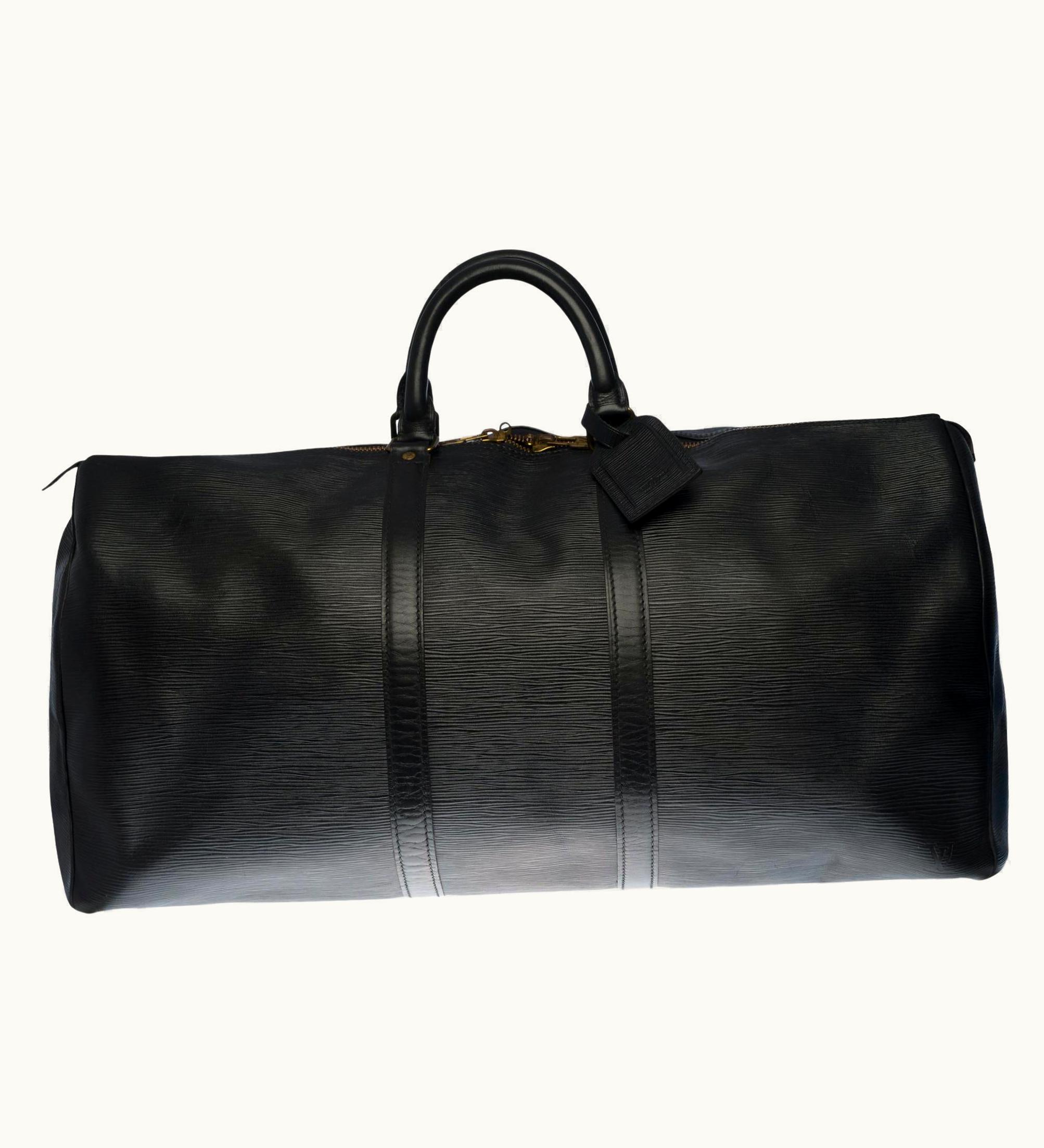 Louis Vuitton Amazing Louis Vuitton Keepall 55 In Black Epi Leather