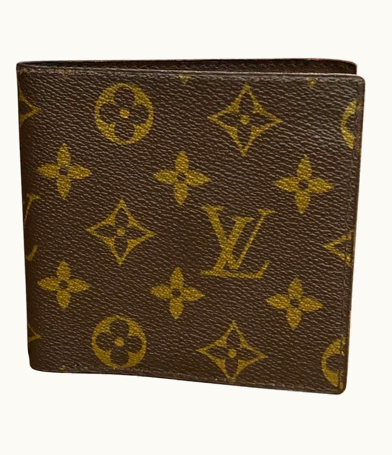 Louis Vuitton 1970s Louis Vuitton Monogram Bilfold Wallet With Monogram Canvas Interior Mens