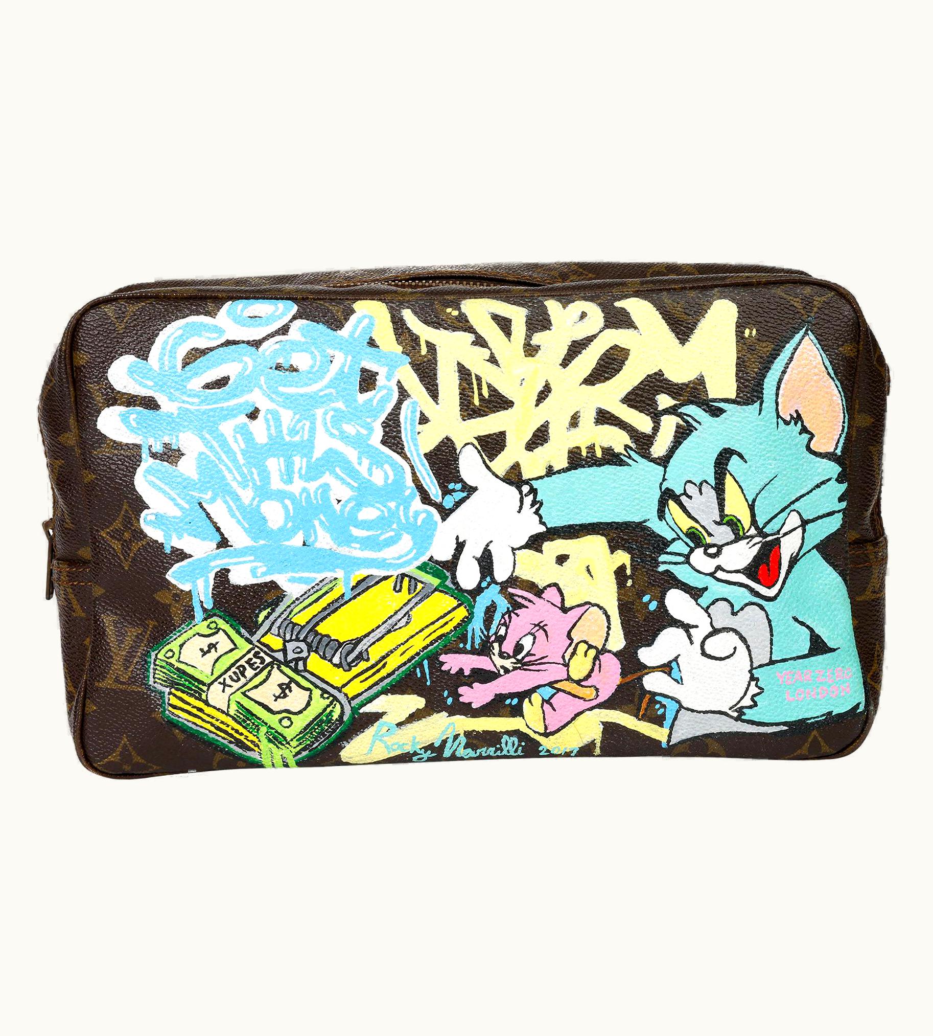 Louis Vuitton Hand-painted 'Get This Money' Year Zero London Toiletry Pouch