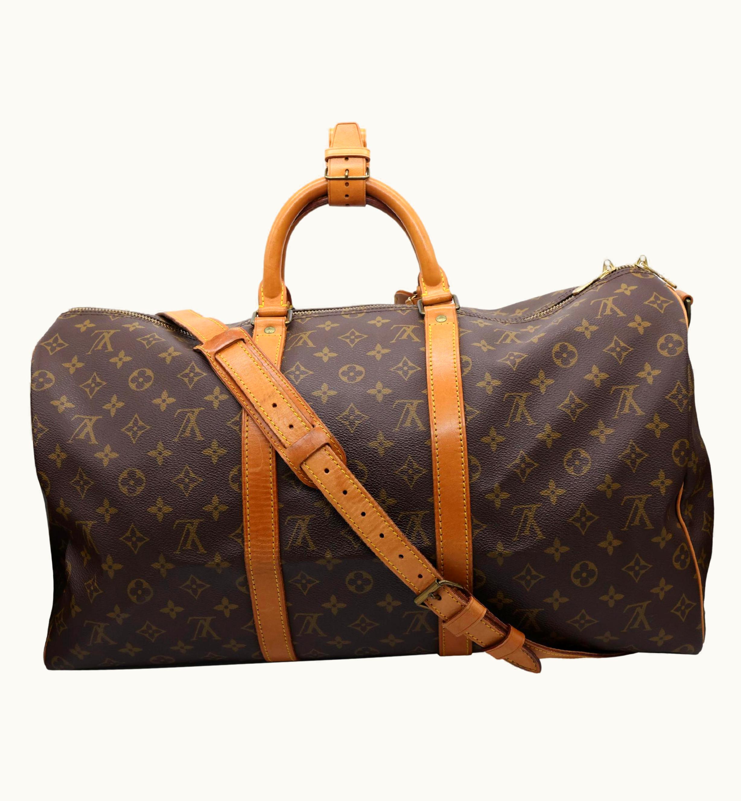 Louis Vuitton Monogram Keepall 50 Bandouliere Duffle Bag, France