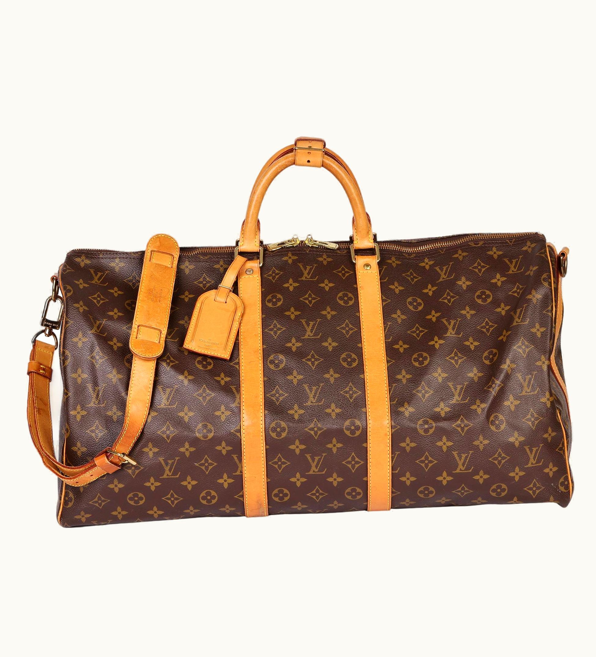 Louis Vuitton Brown Monogram Vintage Keepall 55 Bandoulière
