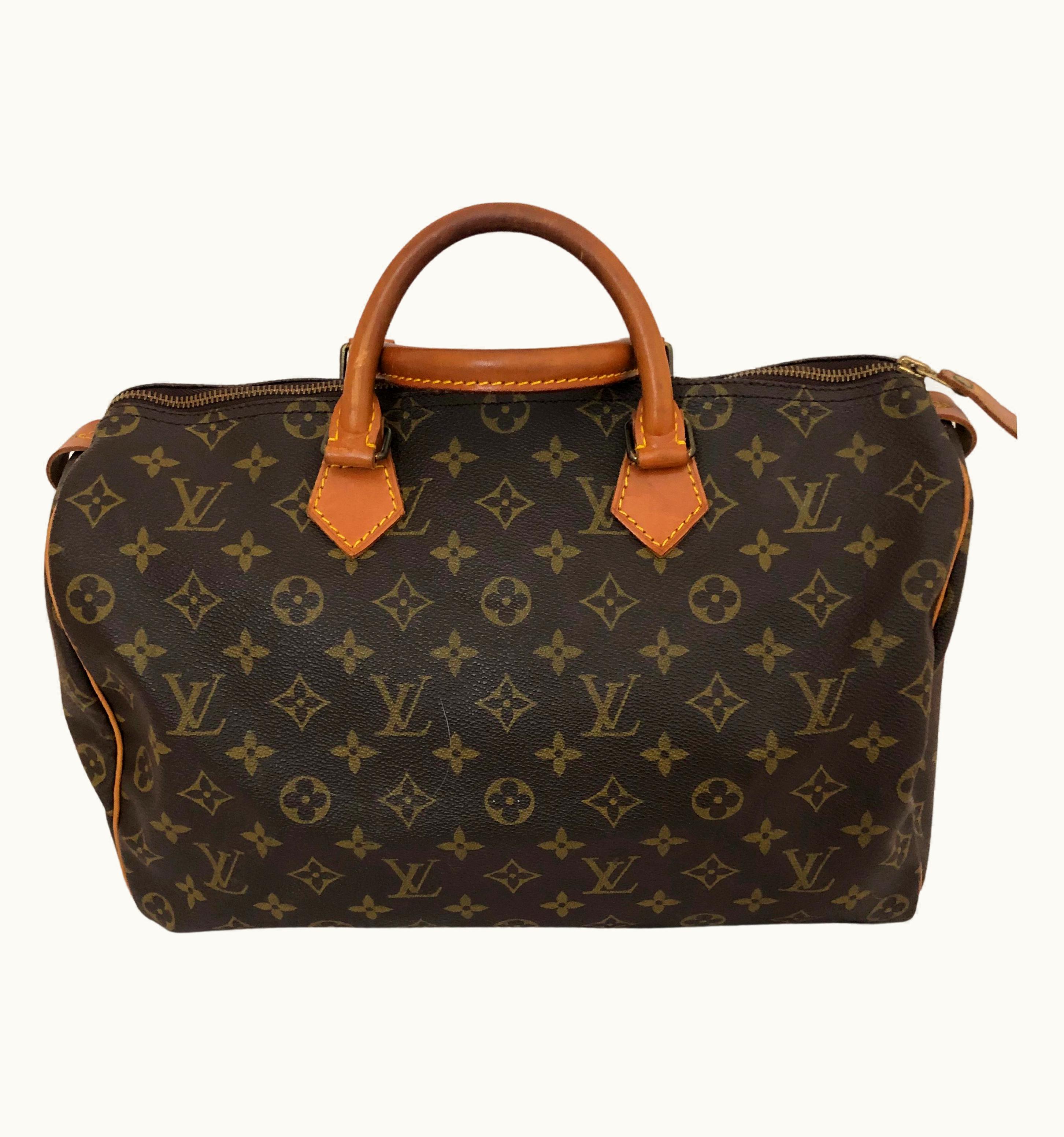 Louis Vuitton 1986 Louis Vuitton Monogram Speedy 35 With Coa