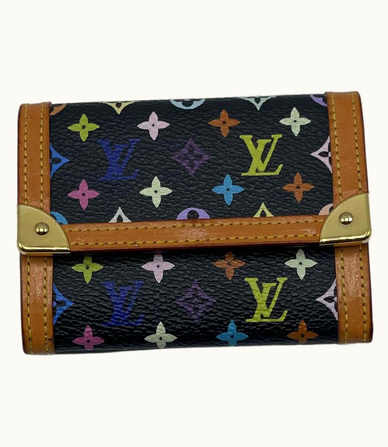 Louis Vuitton Murakami Monogram Multicolor Porte-Monnaie Black