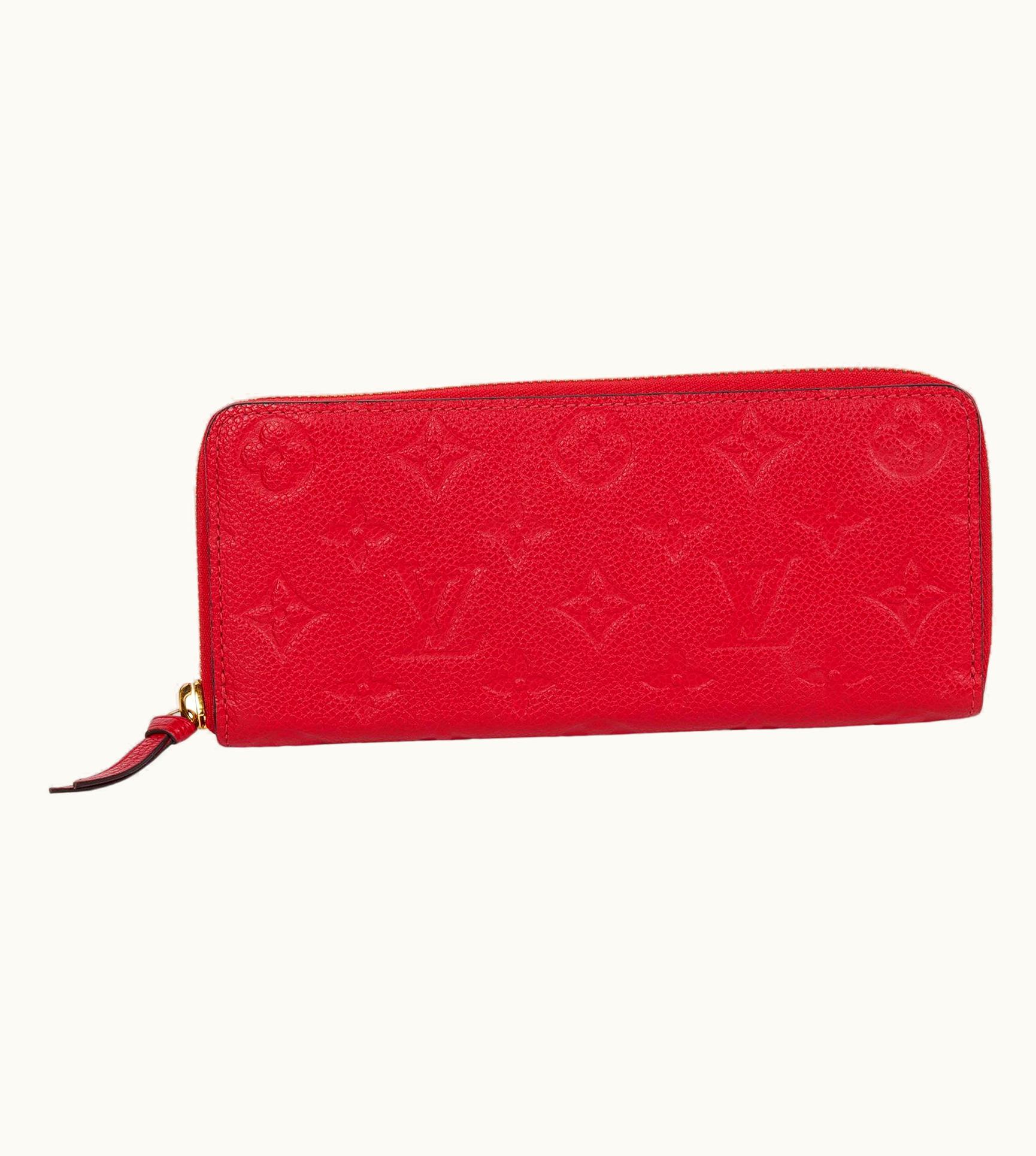 Louis Vuitton Scarlet Monogram Empreinte Leather CLéMENCE Wallet