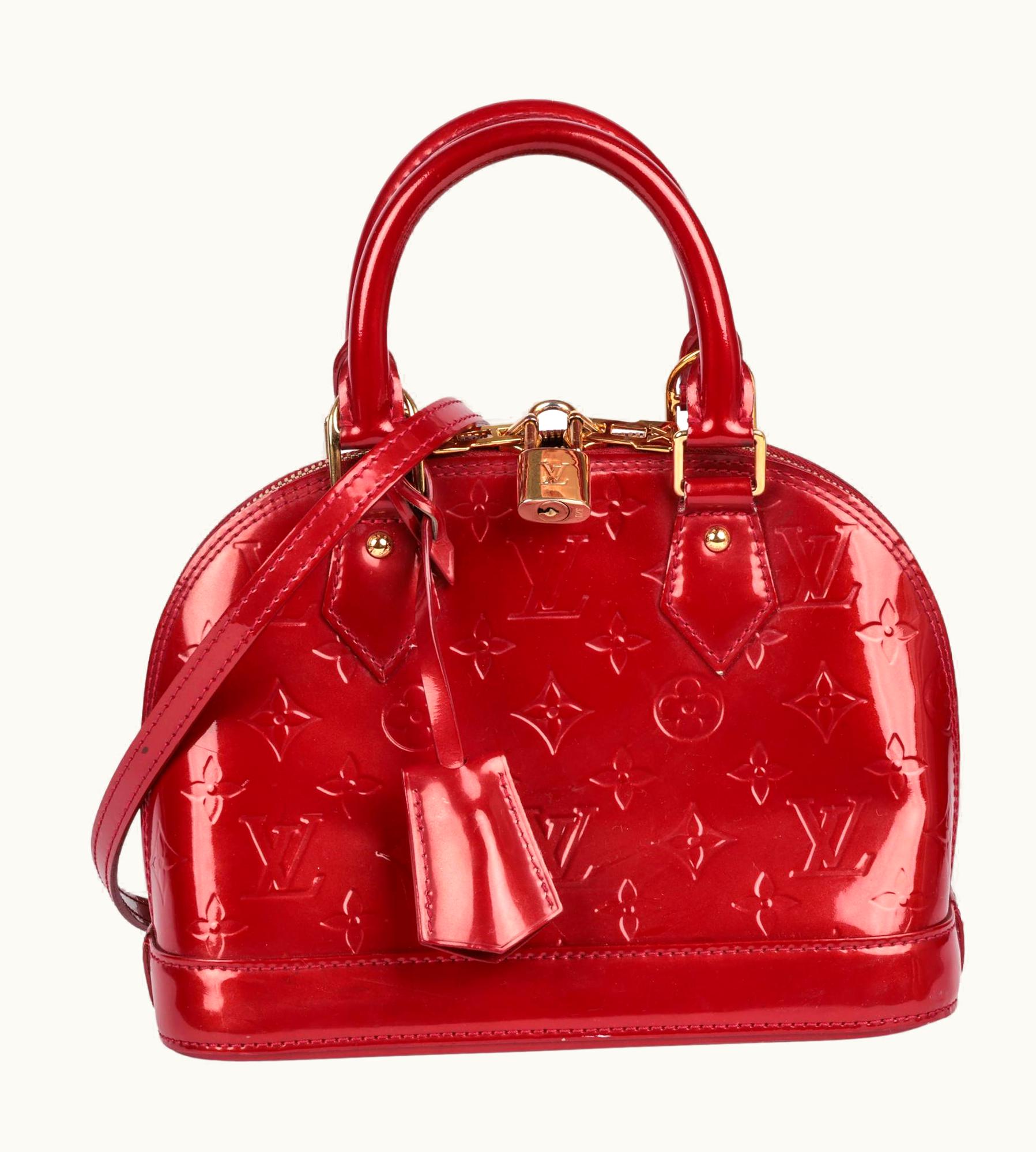 Louis Vuitton Red Monogram Vernis Leather Alma Bb