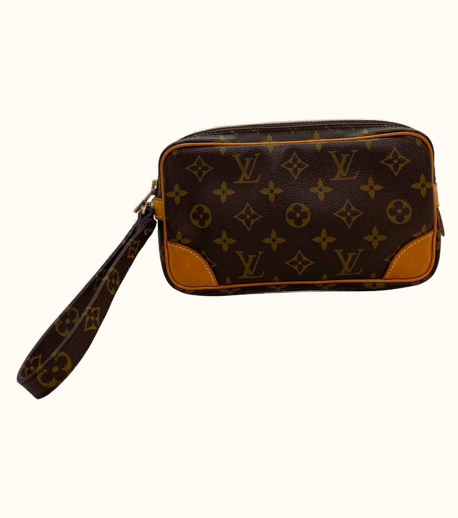 Louis Vuitton Marley Dragonne Pochette Clutch Wristlet Accessory Handbag