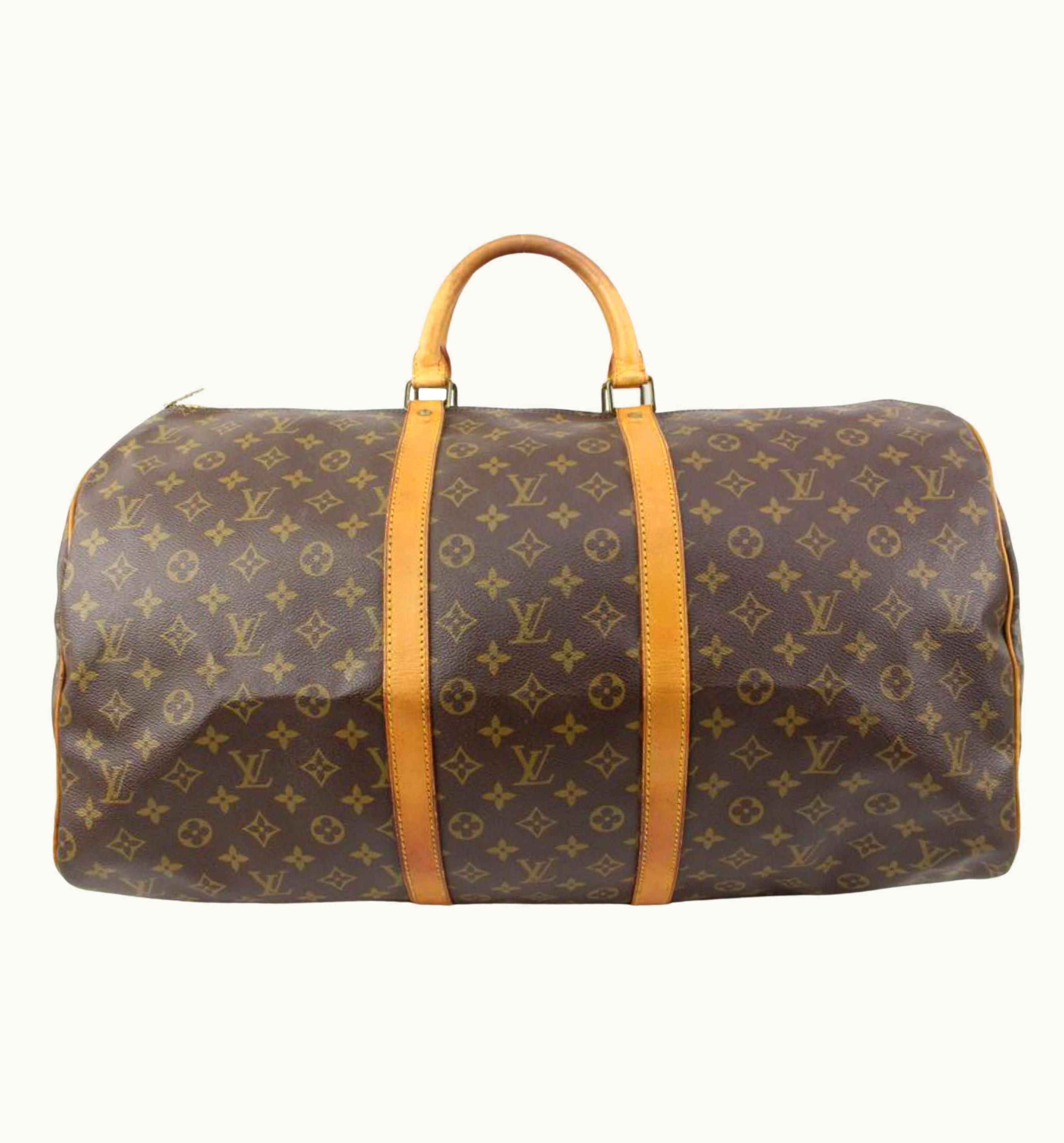 Louis Vuitton Monogram Keepall 55 Duffle Bag S331lk37