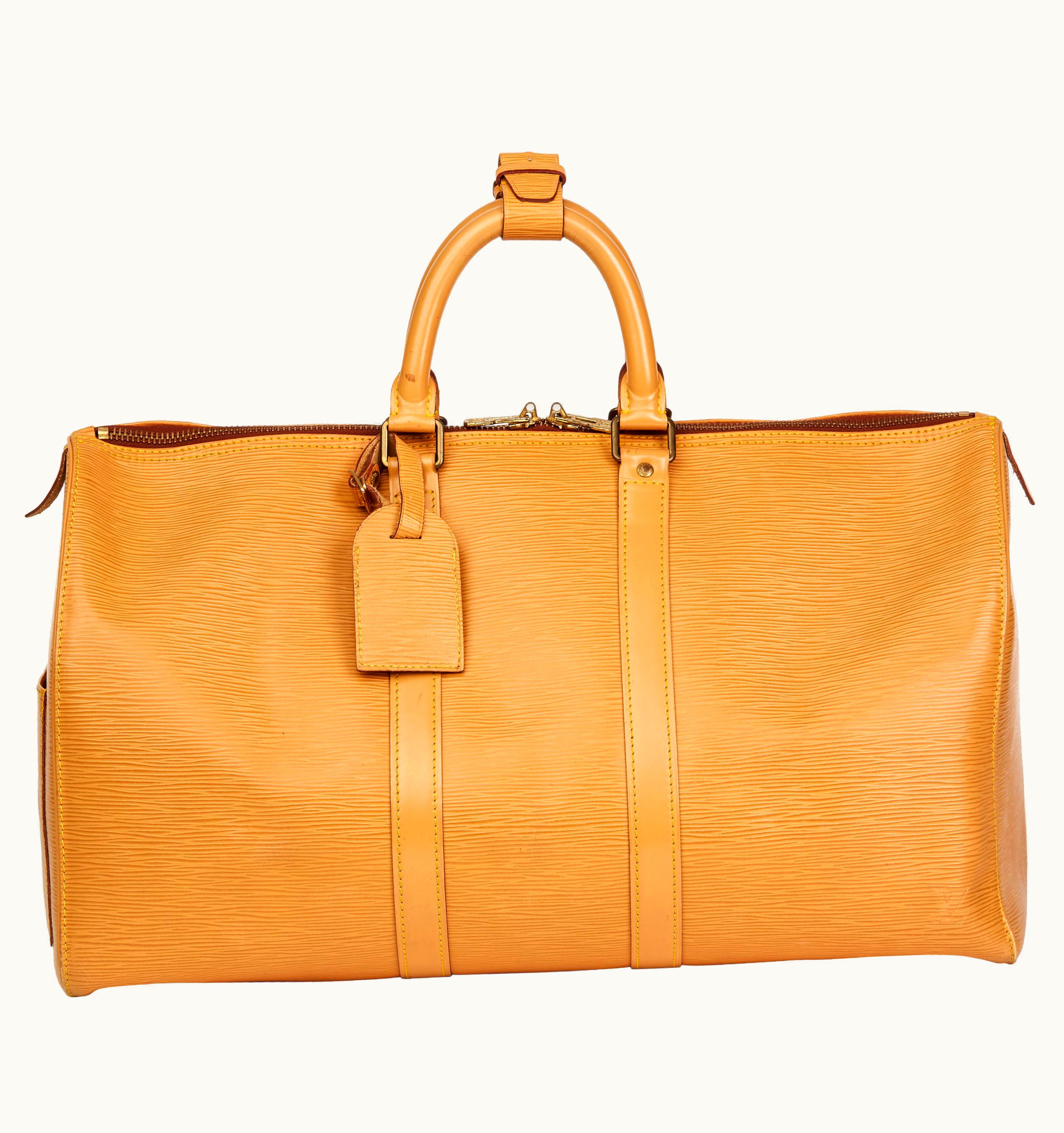Louis Vuitton Winnipeg Beige Epi Leather Vintage Keepall 1988