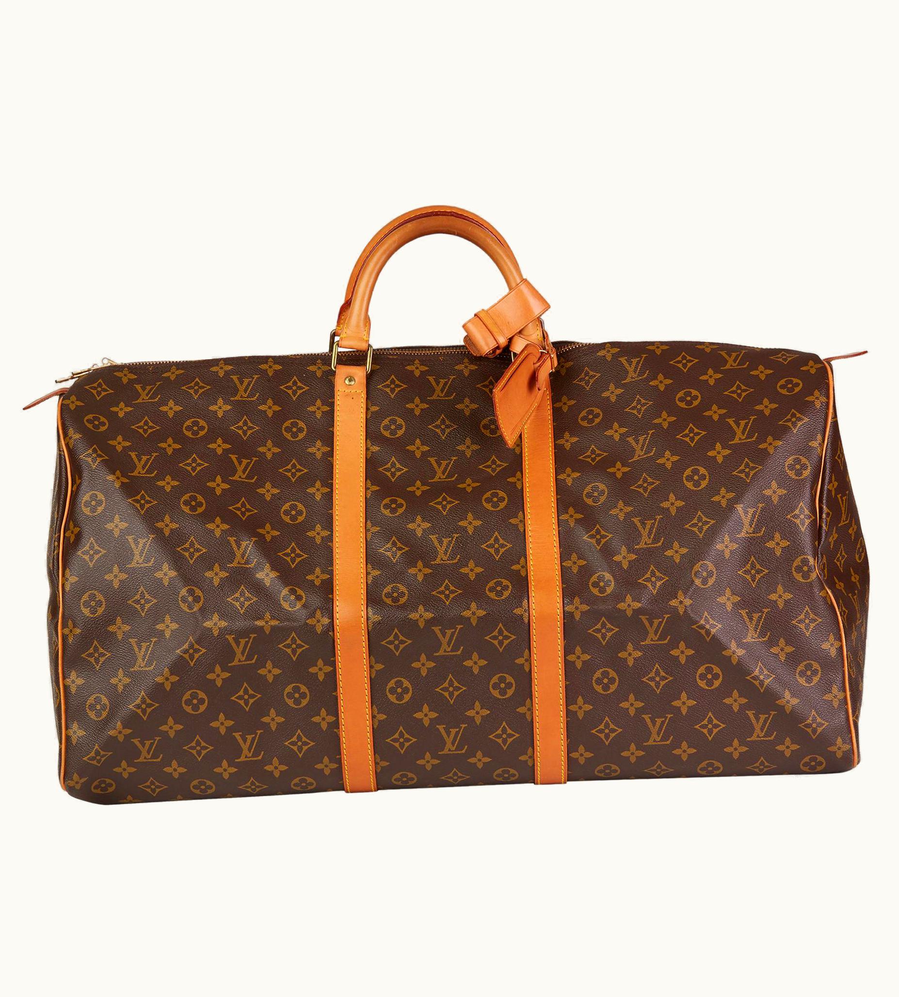 Louis Vuitton 1988 Louis Vuitton Brown Monogram Coated Canvas Vintage Keepall