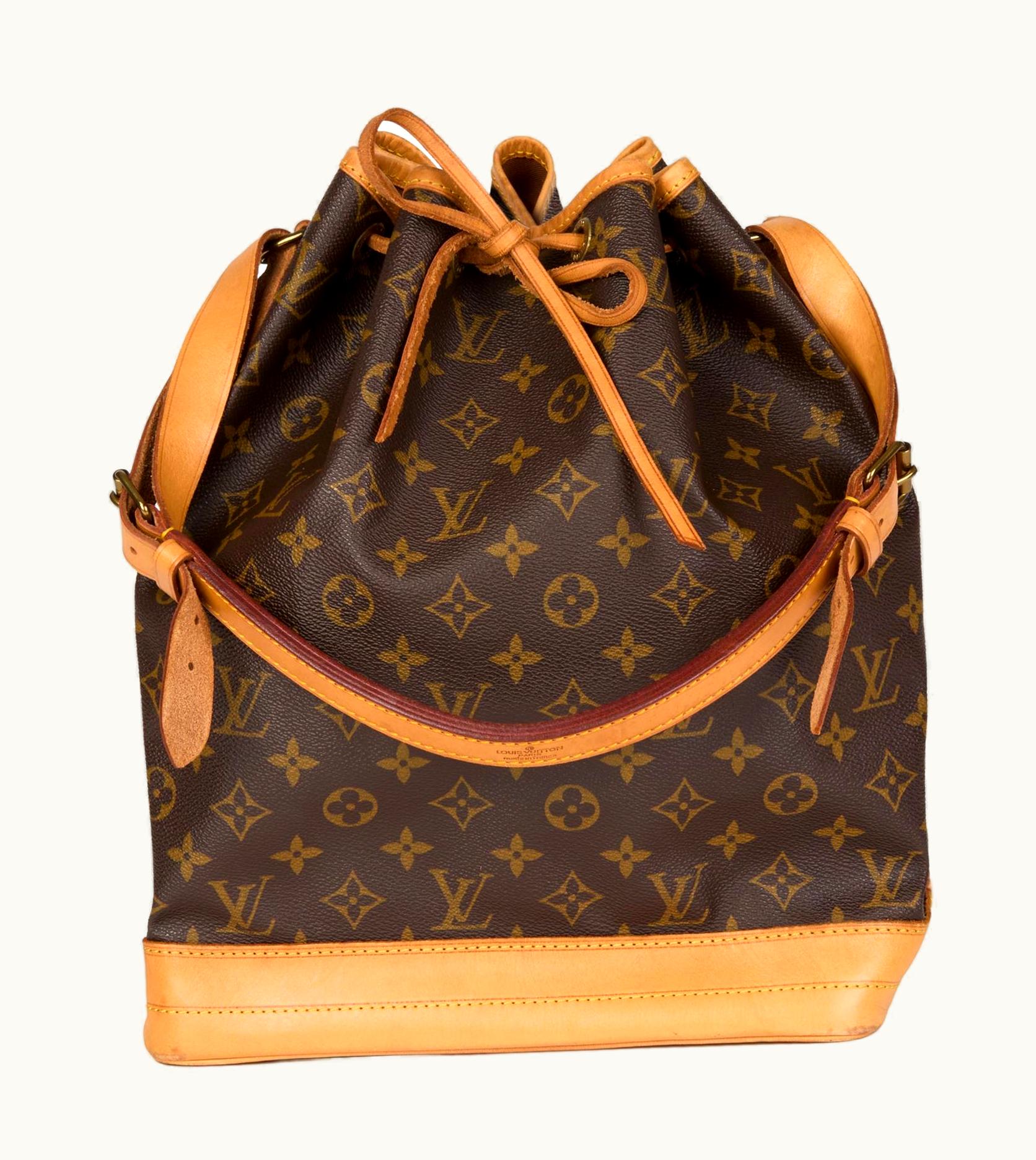 Louis Vuitton Brown Monogram Coated Canvas & Vachetta Leather Vintage Noé