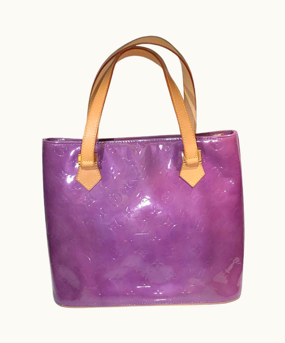 Louis Vuitton Purple Vernis Patent Leather Monogram Tote Handbag