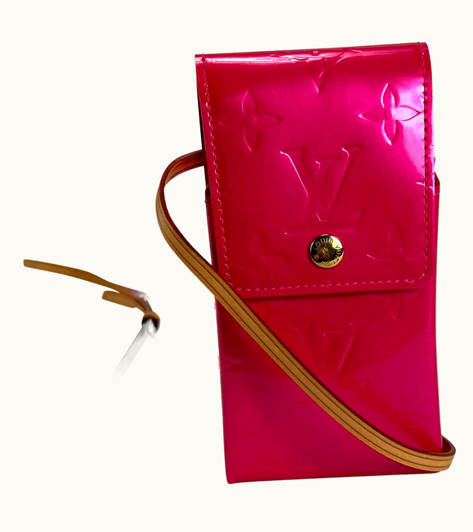 Louis Vuitton 1999 Louis Vuitton Patent Leather Vernis Hot Pink Monogram Crossbody