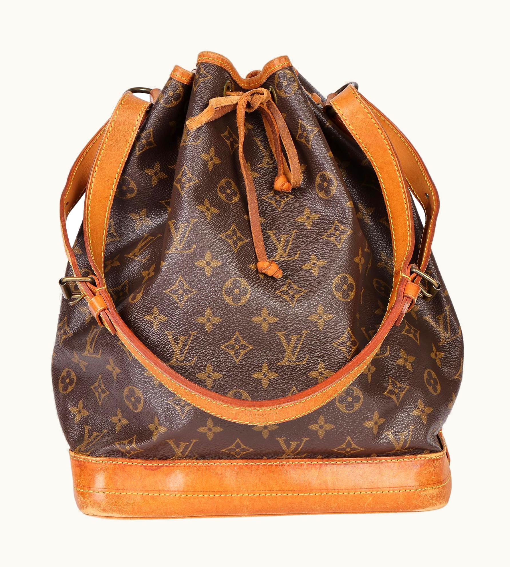 Louis Vuitton Brown Monogram Coated Canvas And Vachetta Leather Vintage PetitNoé