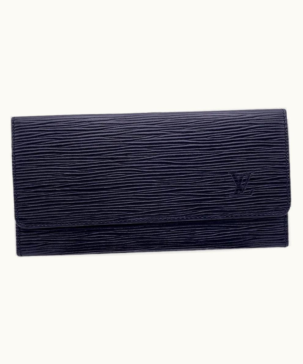 Louis Vuitton Malletier Vintage Black Epi Leather Bifold Bill Wallet
