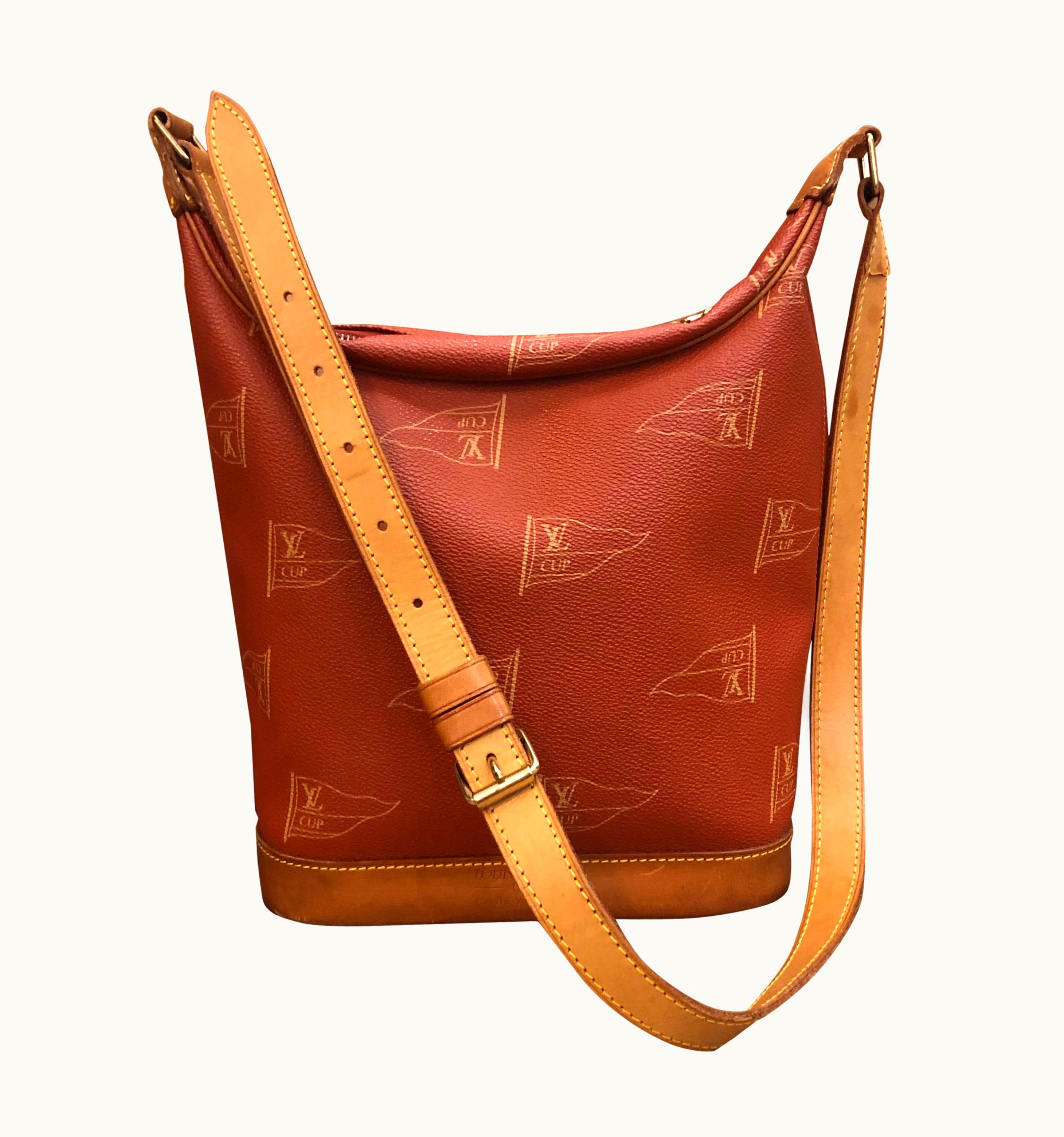 Louis Vuitton 1990s Louis Vuitton Red Le Touquet America' Cup Crossbody Bag