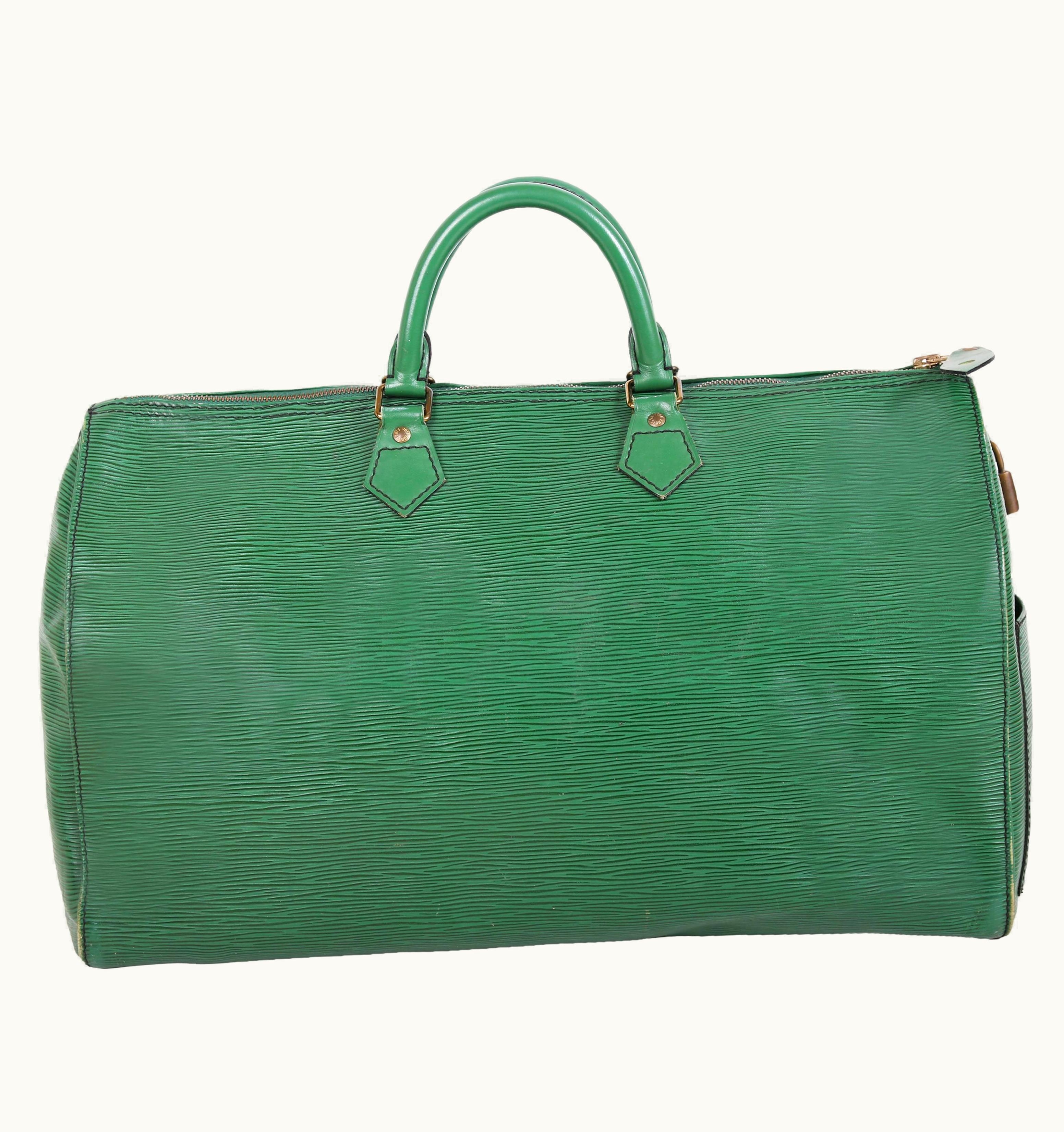 Louis Vuitton Green Epi Leather Speedy Bag 1990