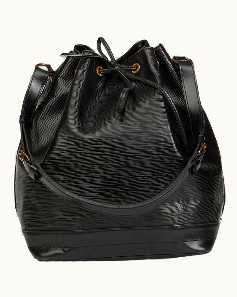 Louis Vuitton 1990 Louis Vuitton Black Epi Leather Vintage Noé Bag