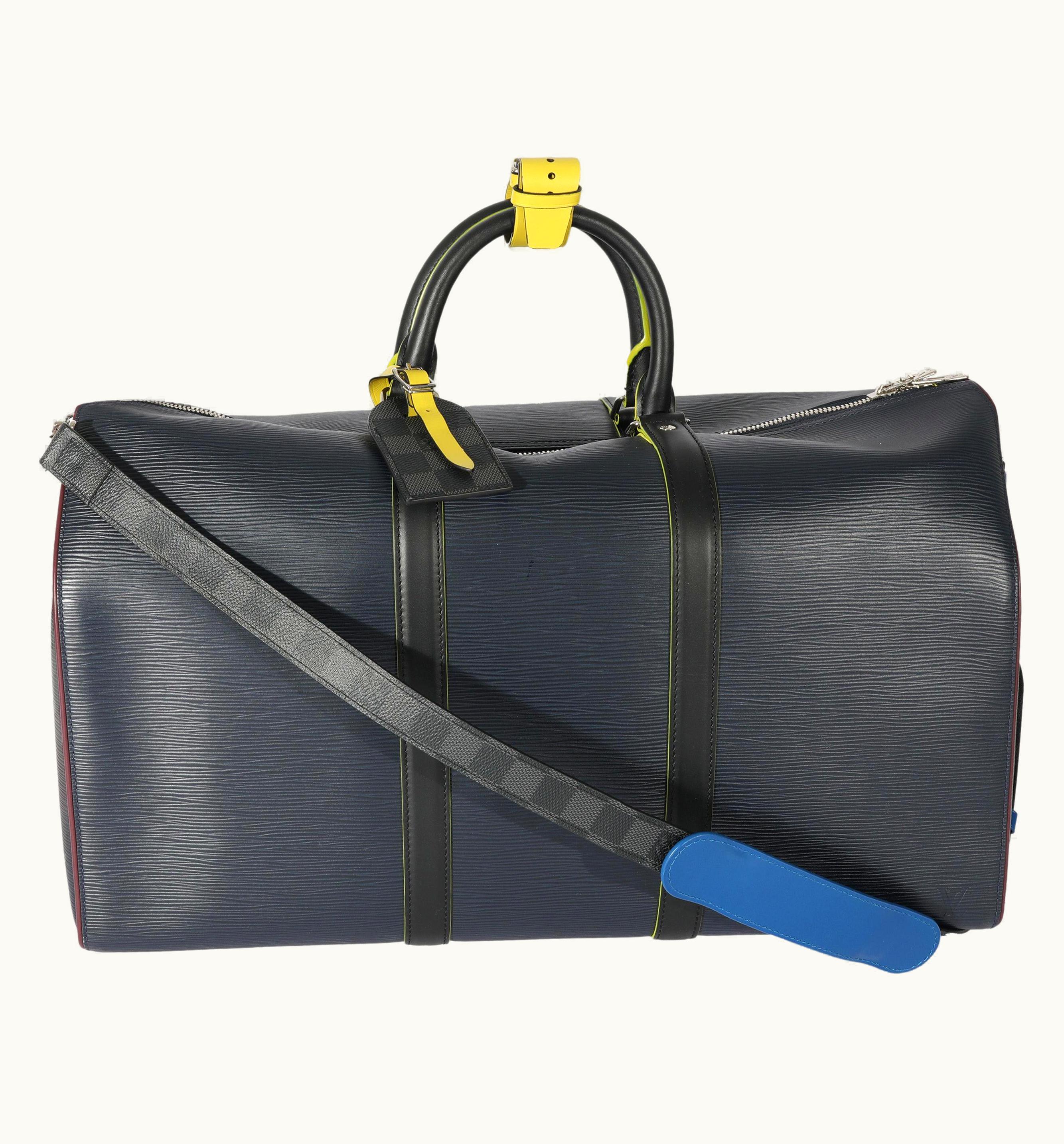 Louis Vuitton Marine Epi Leather Patchwork Graphite Keepall UZ0581634