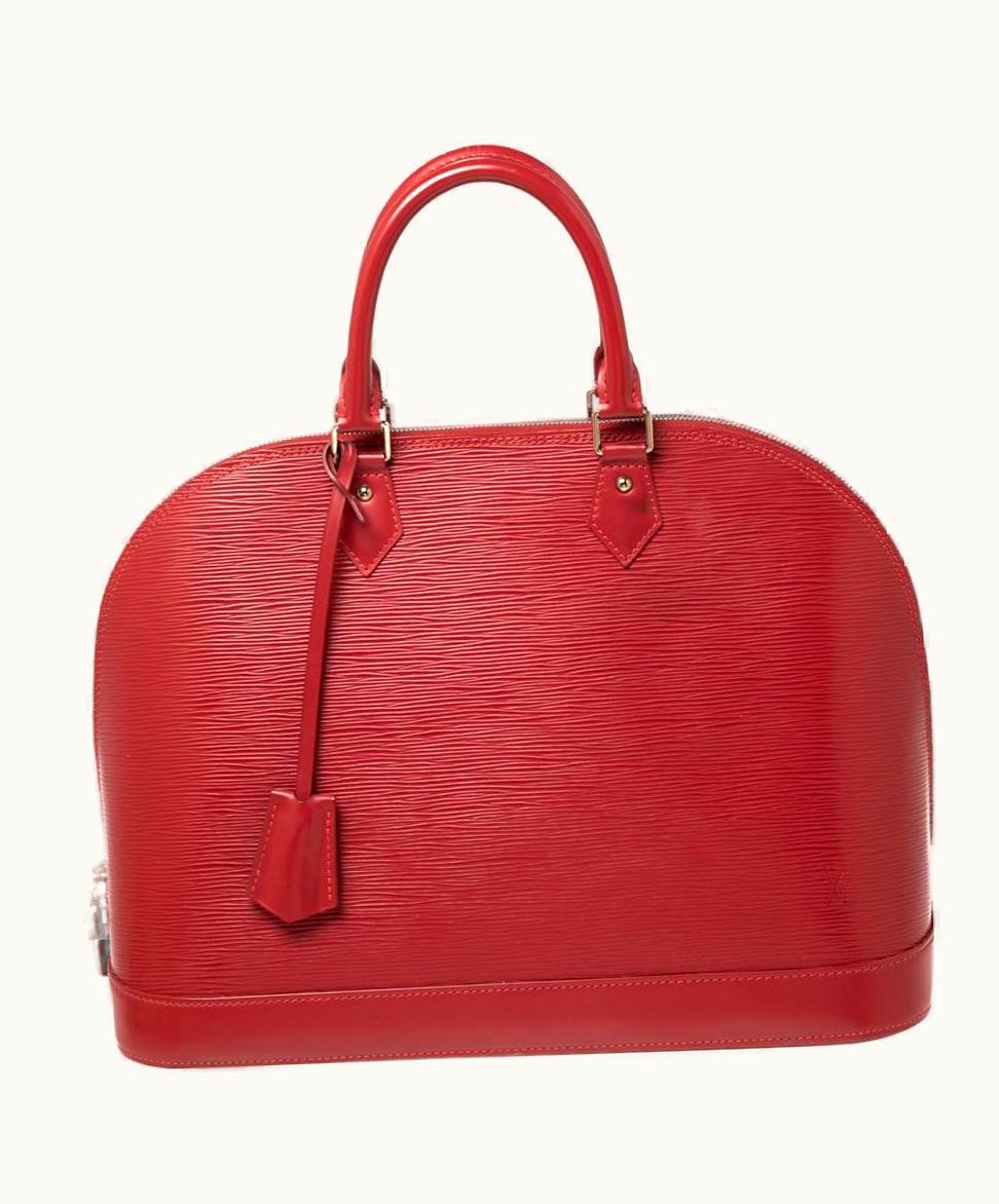 Louis Vuitton Red Epi Leather Alma Gm Bag UZ0581676