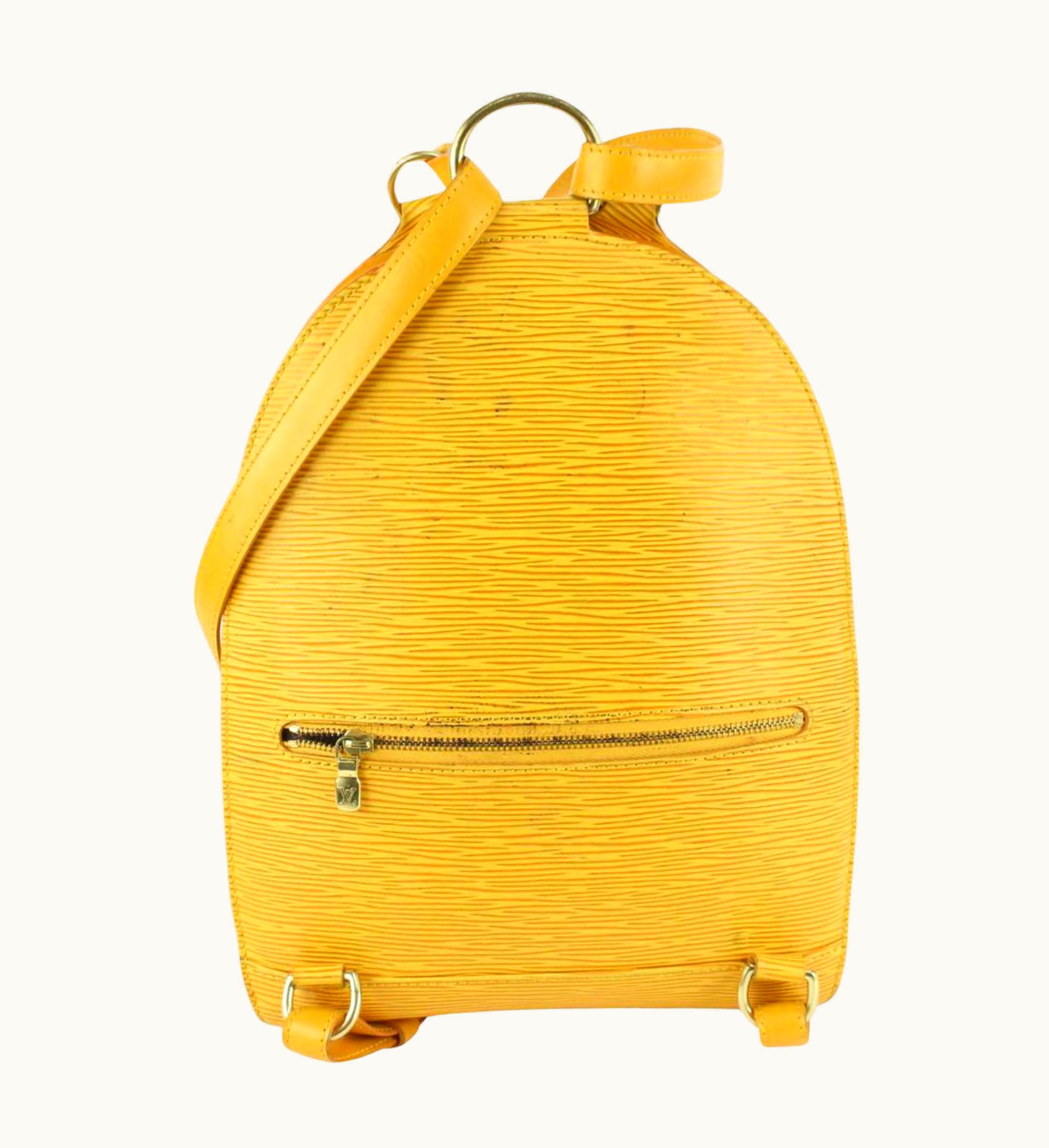 Louis Vuitton Yellow Epi Leather Mabillon Backpack 6lv1108