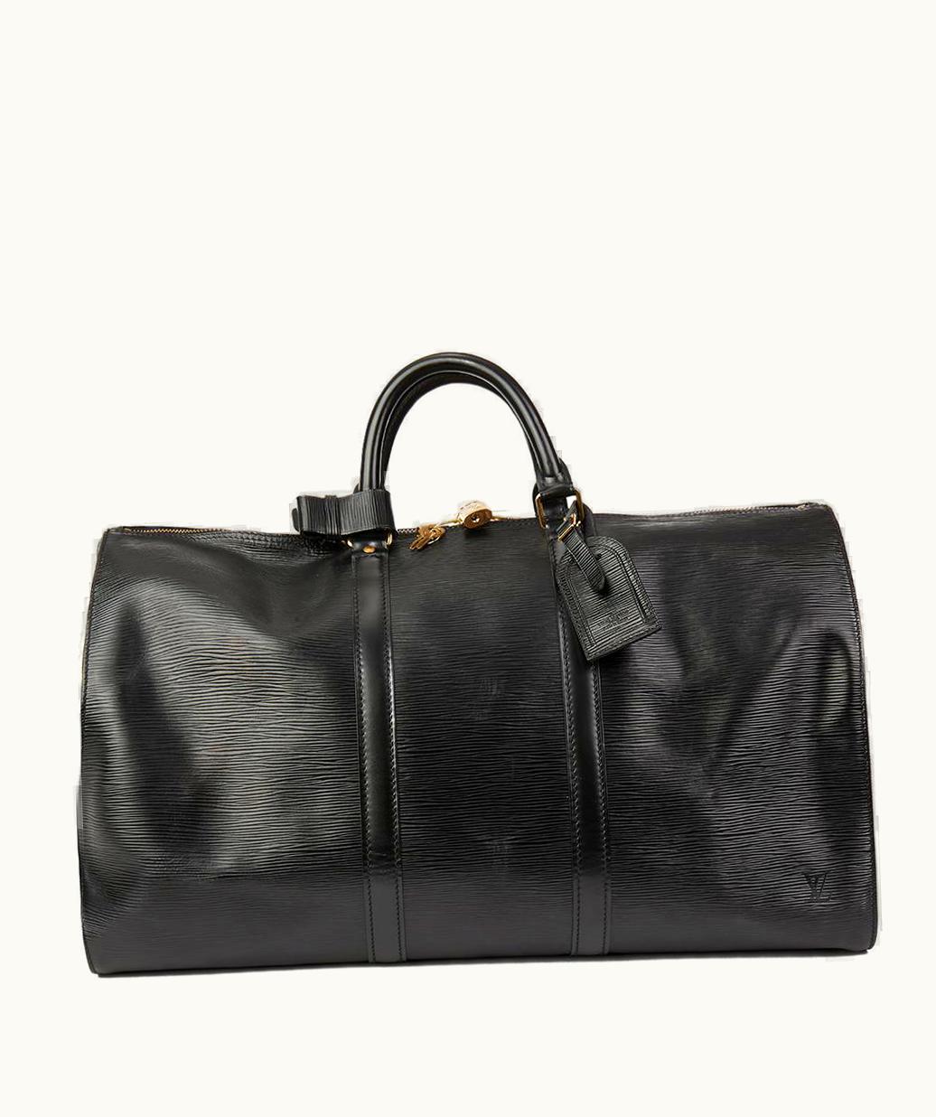 Louis Vuitton 1992 Louis Vuitton Black Epi Leather Vintage Keepall